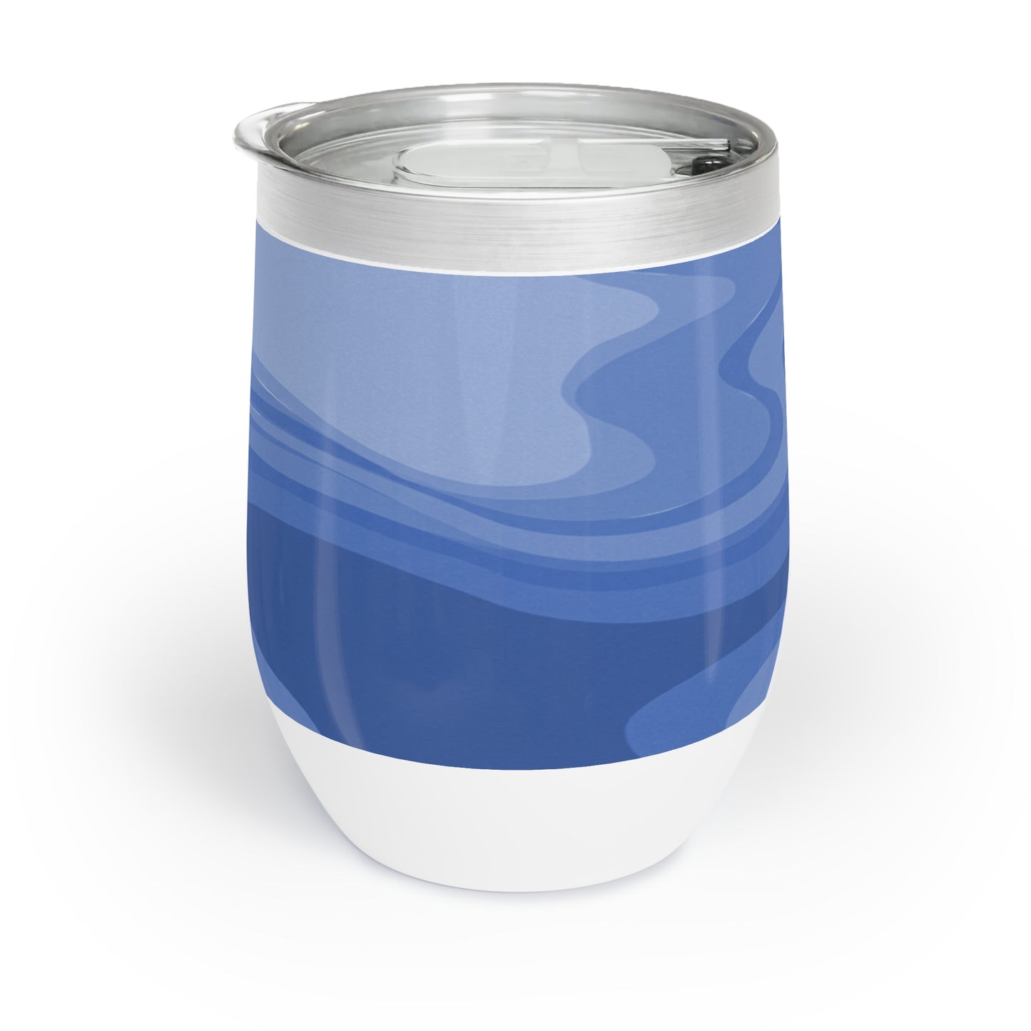 Deep Blue Wavey 12 oz Chill Wine Tumbler