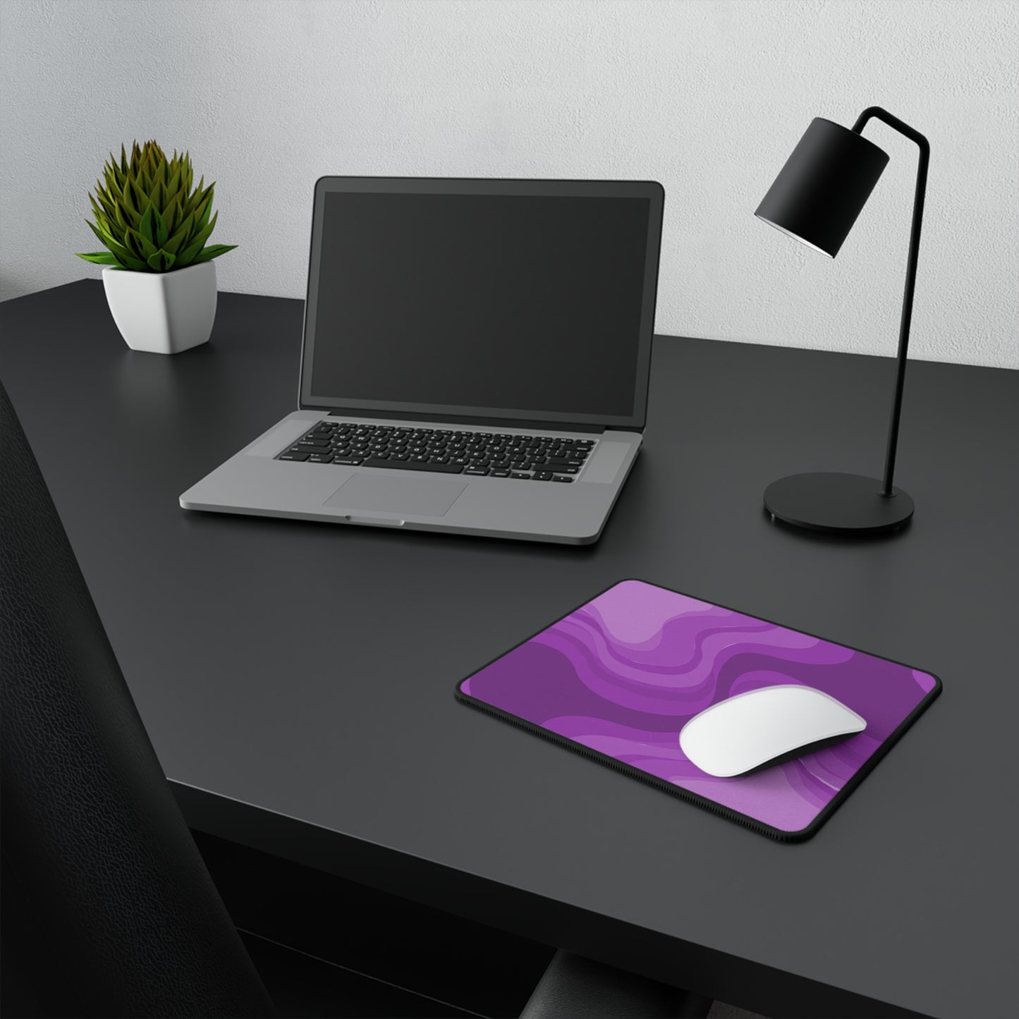 Wavey Purple Wavey Non-Slip Gaming Mouse Pad, 9.5" X 8" Rectangle