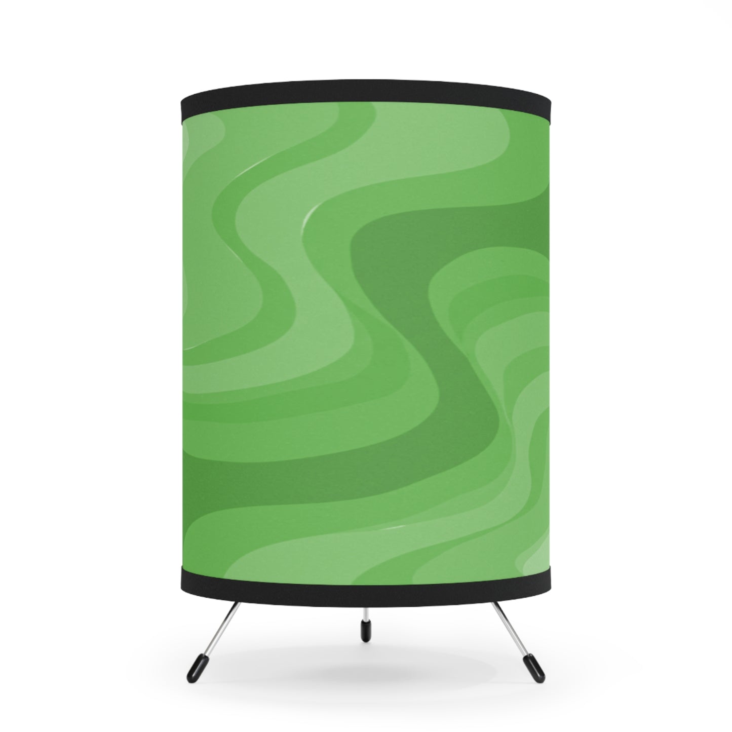 Greenie Meanie Wavey Tripod Lamp with High-Res Printed Shade, US\CA plug