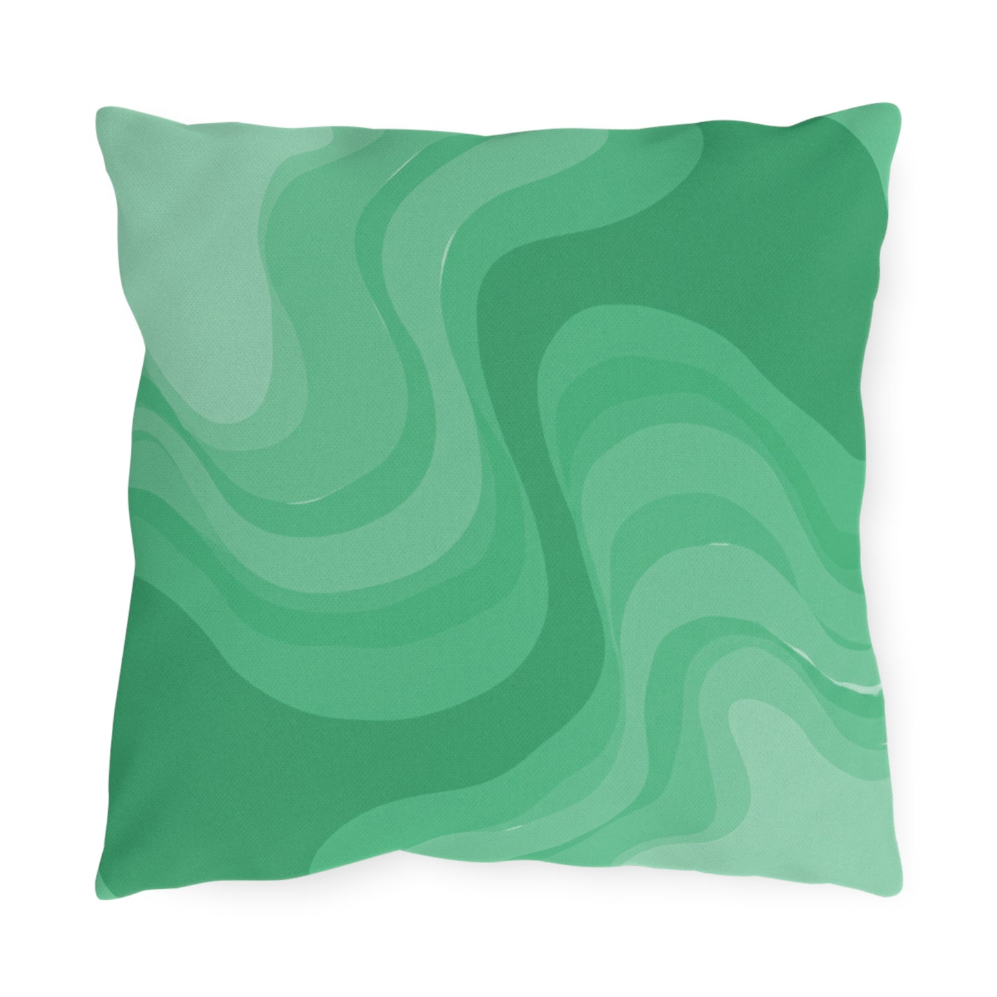 Mint Green Wavey 16" x 16" Outdoor Pillow