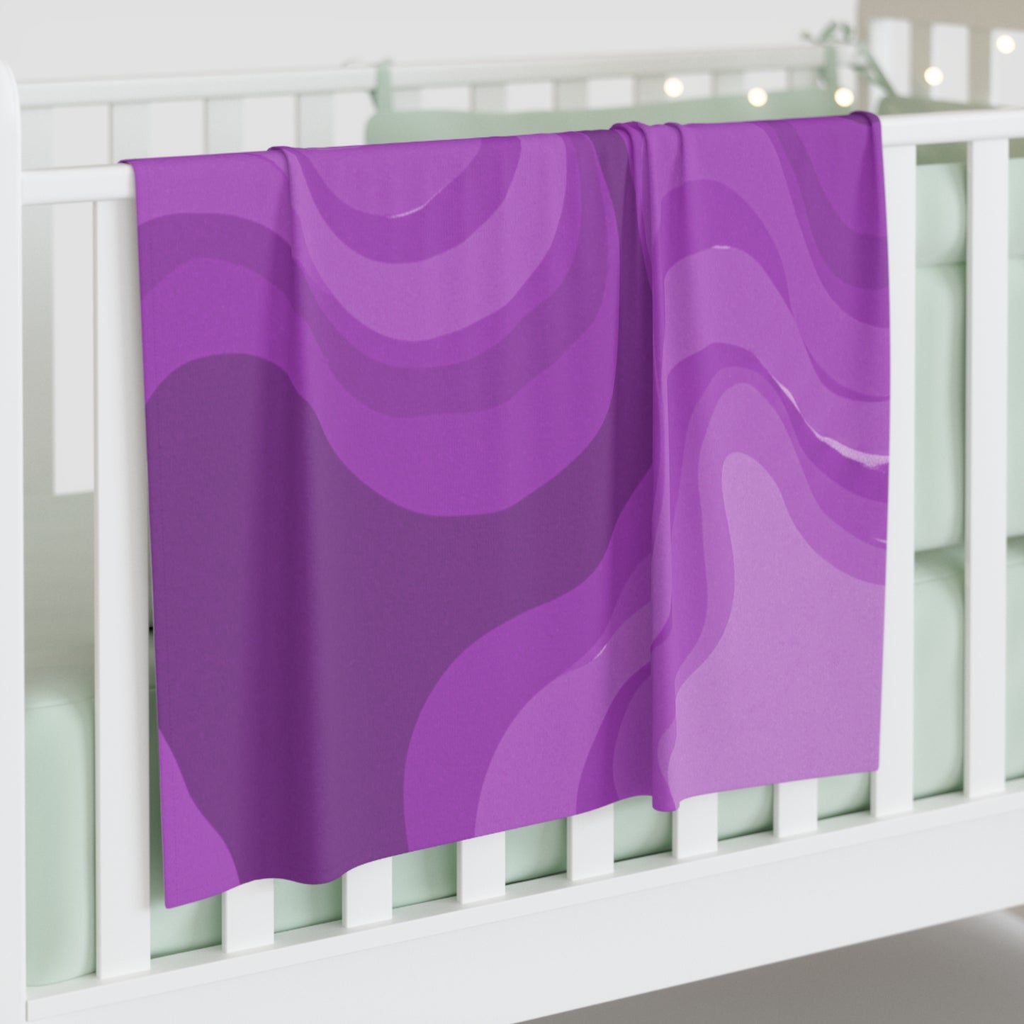 Wavey Purple Wavey Baby Swaddle 30″×40″ Blanket
