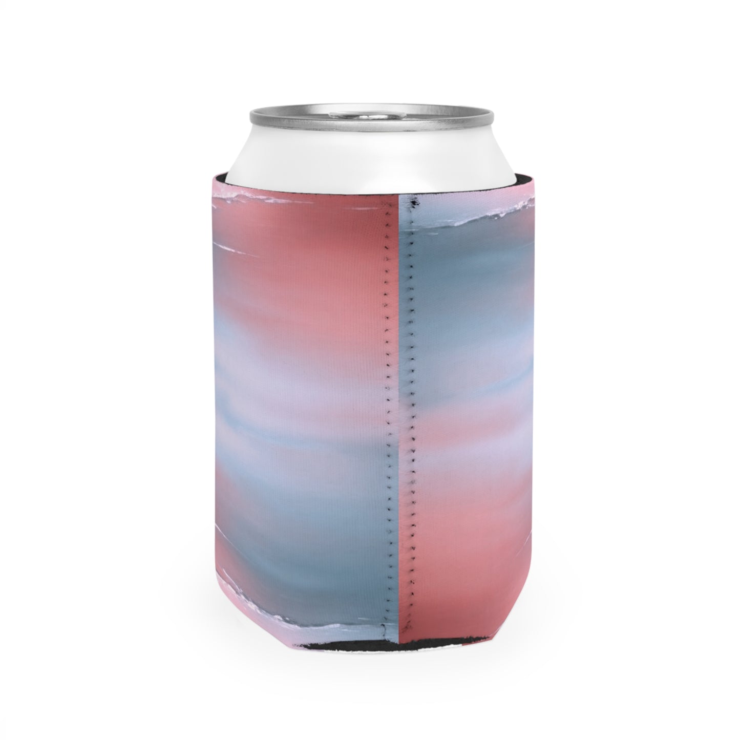Gray Sea Pink Fog 12 oz Can Cooler Sleeve