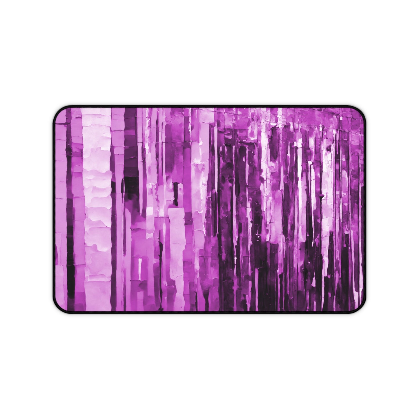 Striped Powder Lavender 12" x 18" Desk Mat