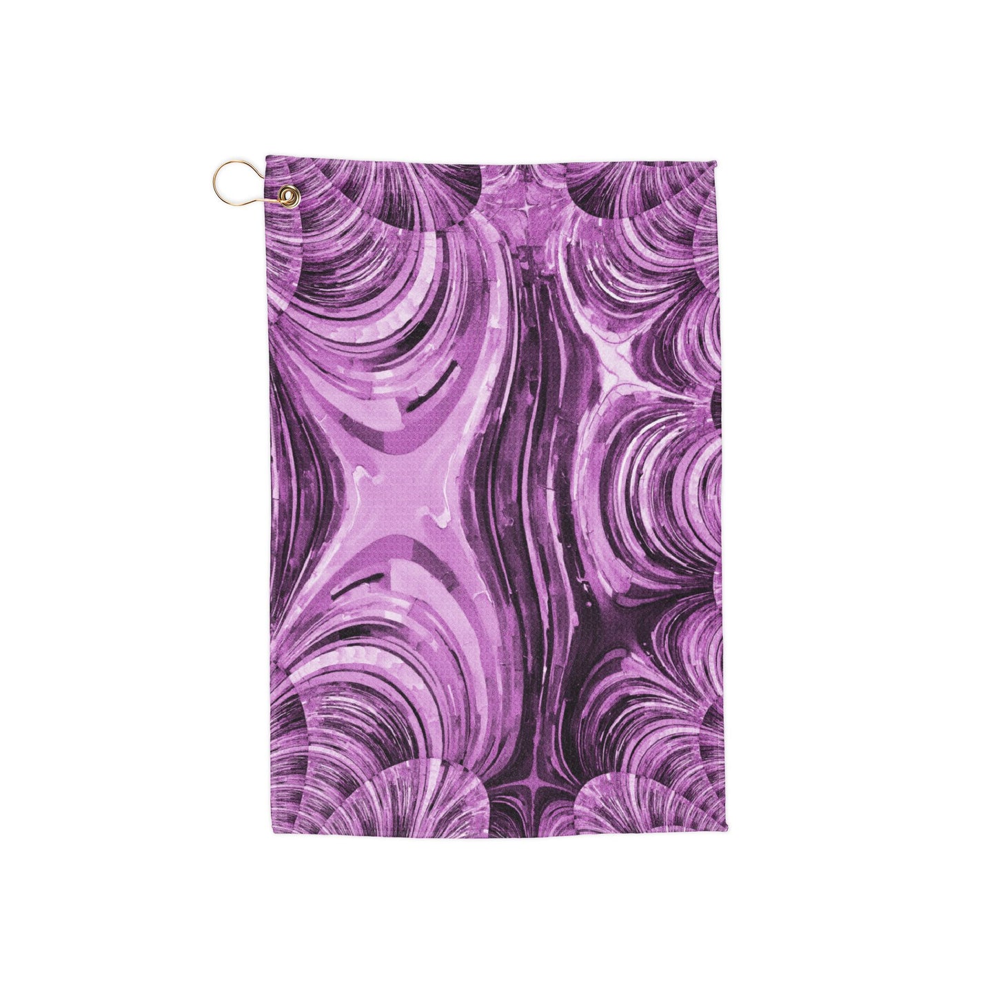 Uzi Spiral Powder Lavender Golf Towel, 16" x 24"