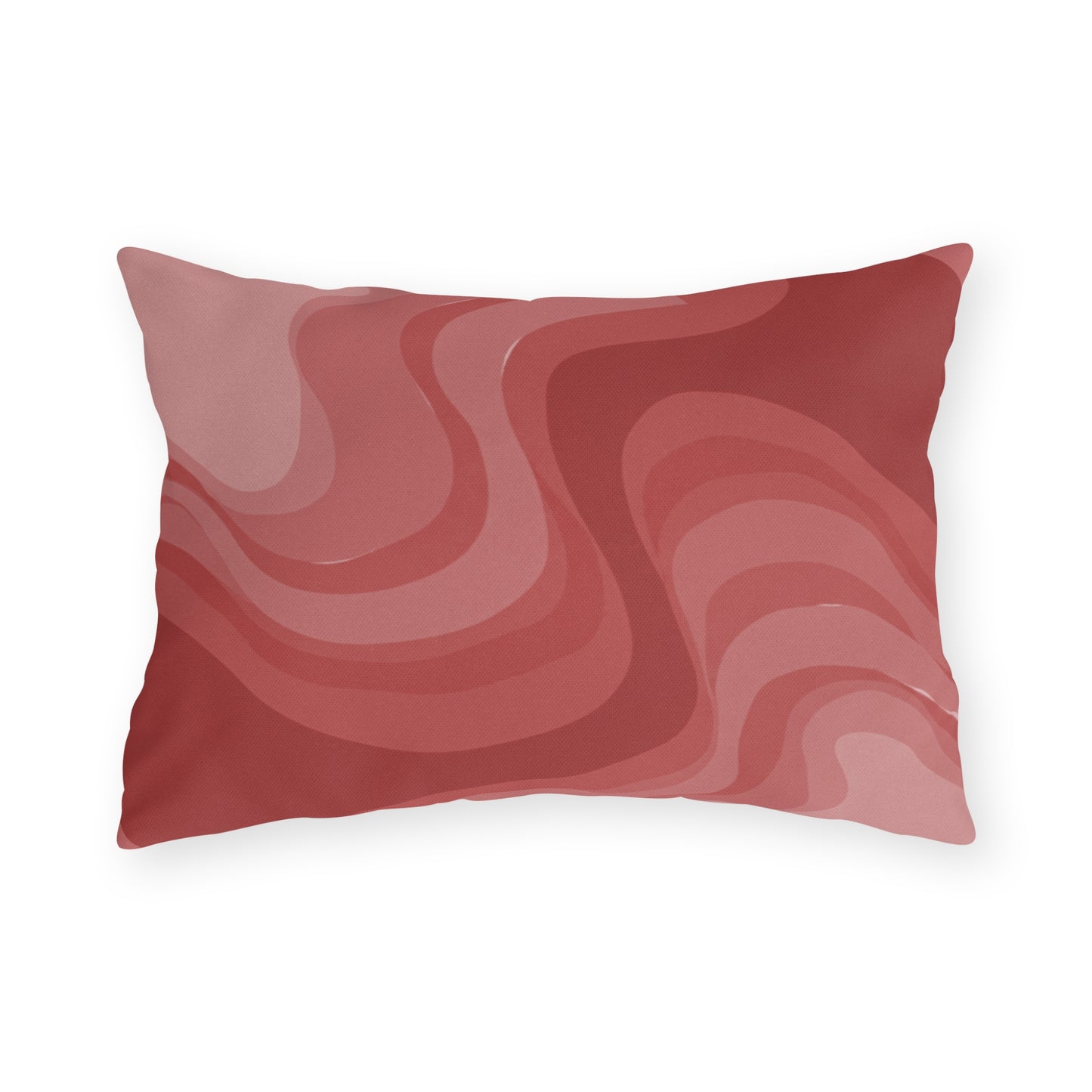 Power Red Wavey 20" x 14" Outdoor Pillow