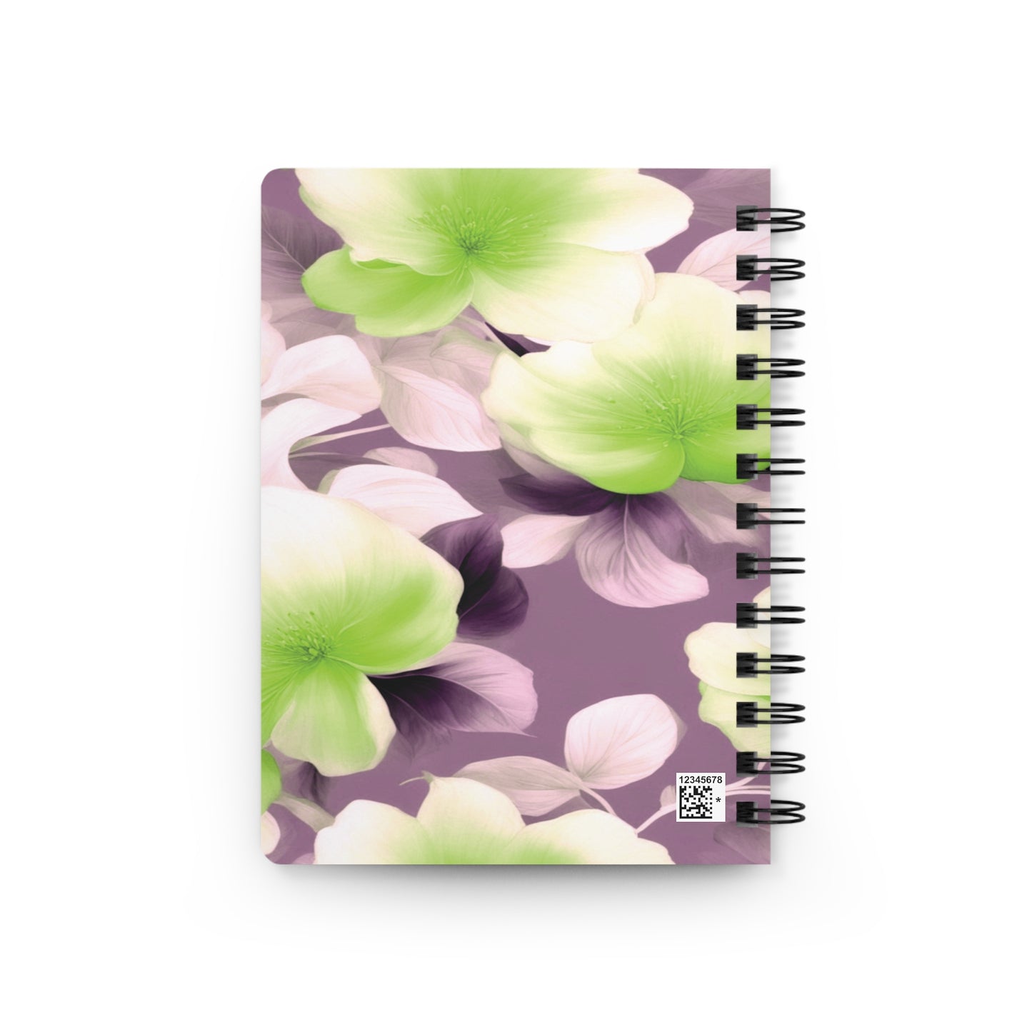 Lime Lavender Floral Bunch Bound Journal, 5" x 7" 150 pages
