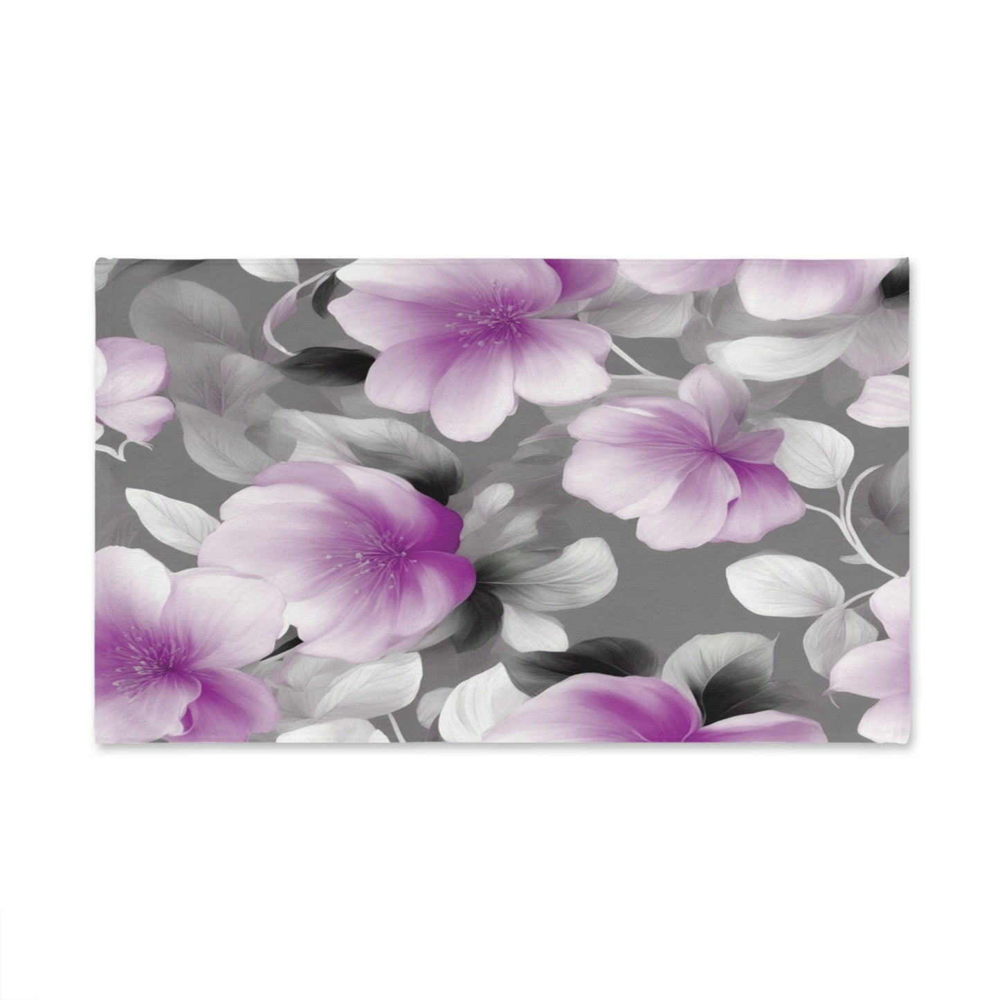 Purple Blossom Floral Bunch Hand Towel, 16" x 28"