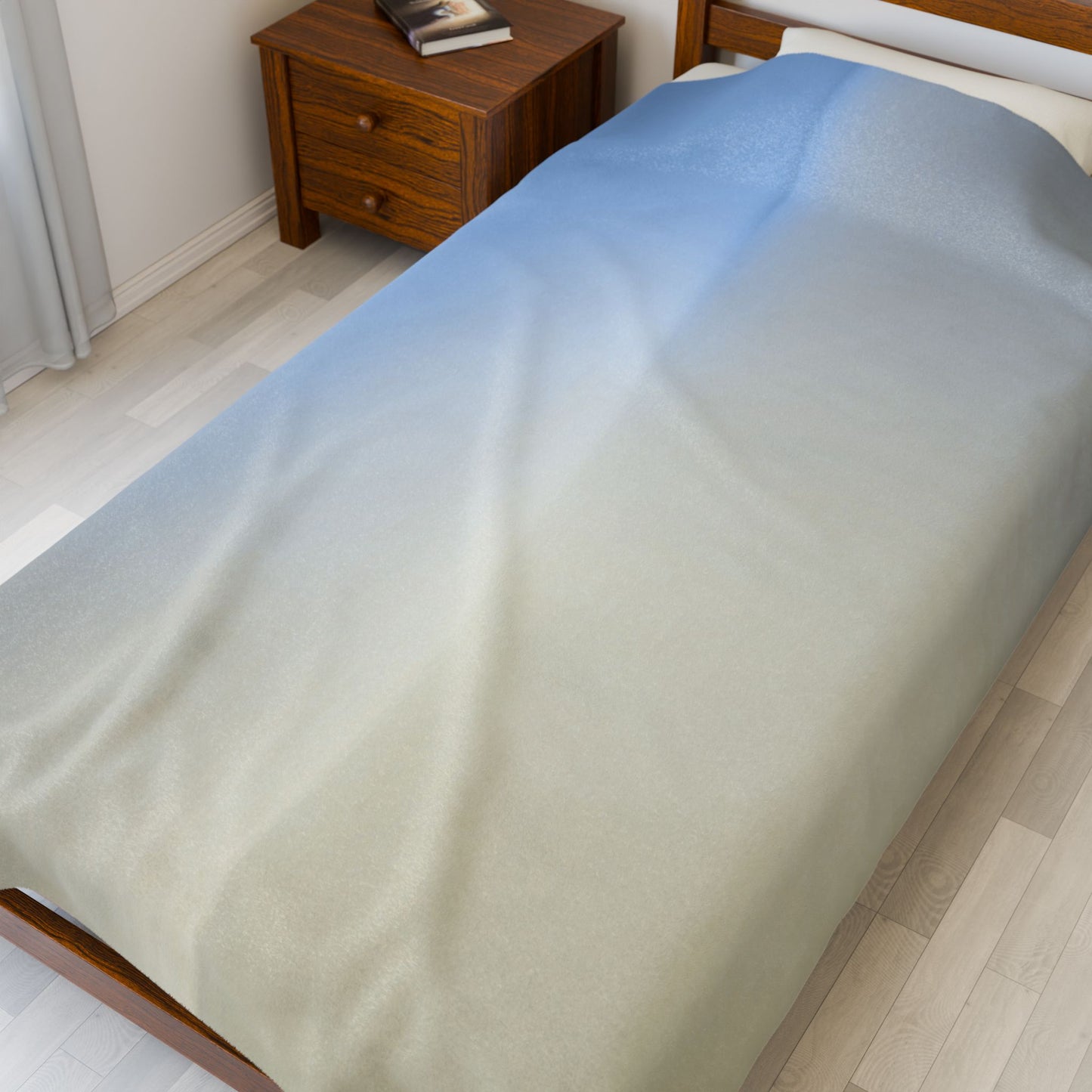 Cobalt Fade Velveteen Plush Blanket, 60" x 80"