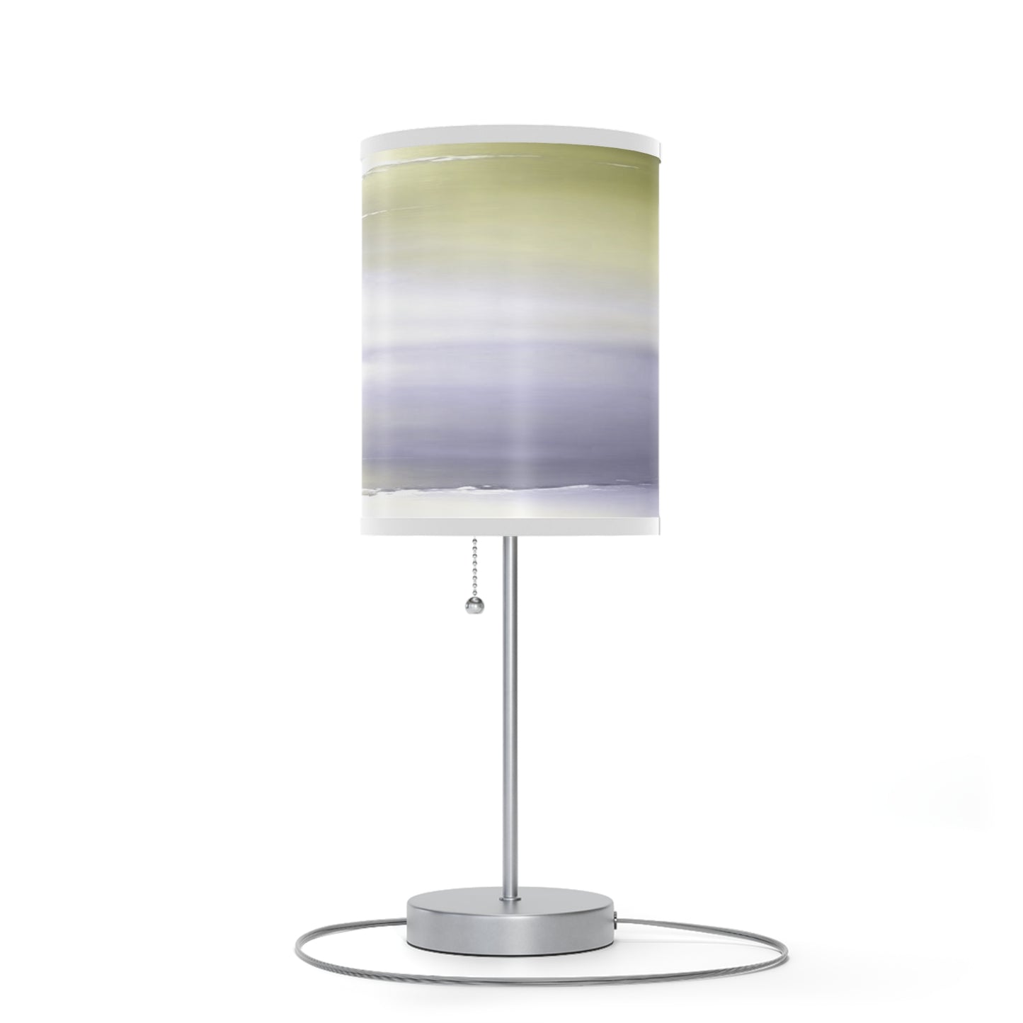 Lavender Sea Golden Fog Table Lamp on a White or Silver Stand, US|CA plug
