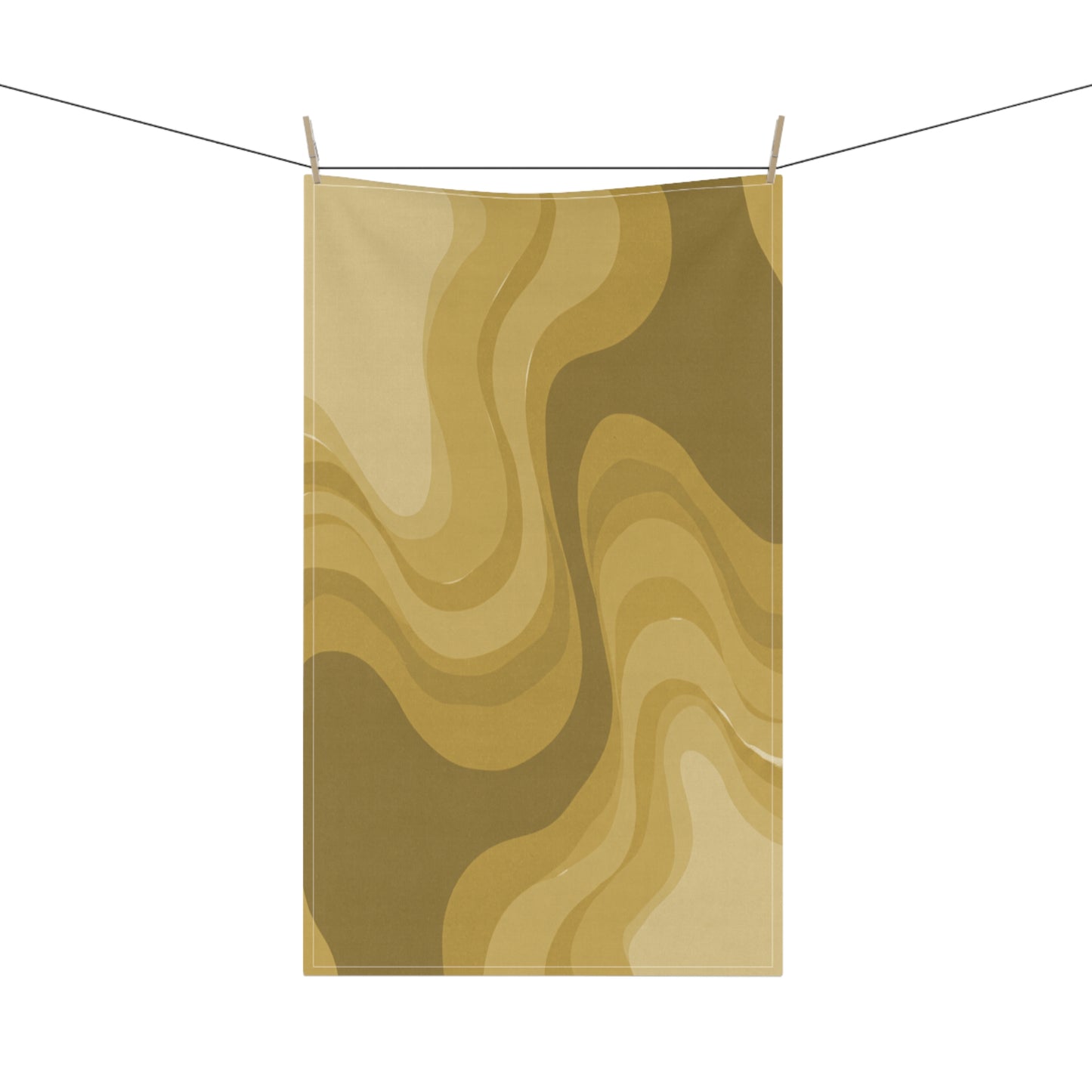 Brown Wavey Tea Towels (cotton, poly), 18" x "30