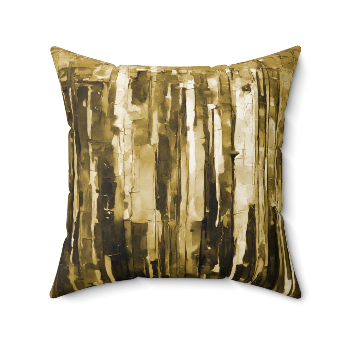 Striped Light Brown Pastel 20" x 20" Faux Suede Square Pillow