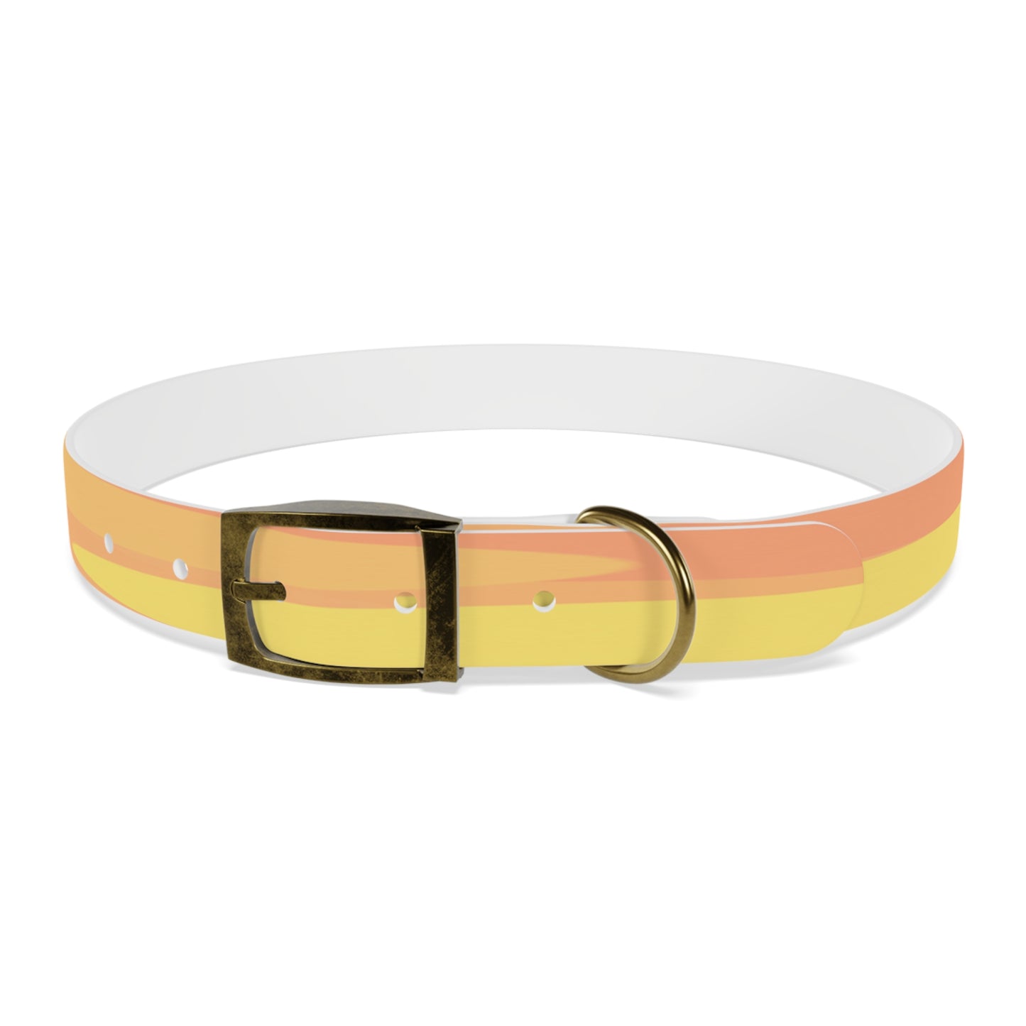 Pastel Bright Oranges Patches Extra Large Dog Collar