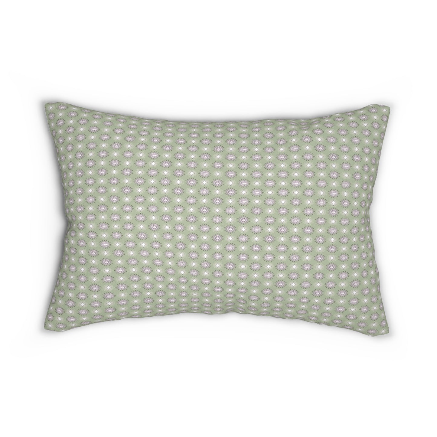 Olive Star-crossed Bodies Spun Polyester Lumbar Pillow, 20" x 14"