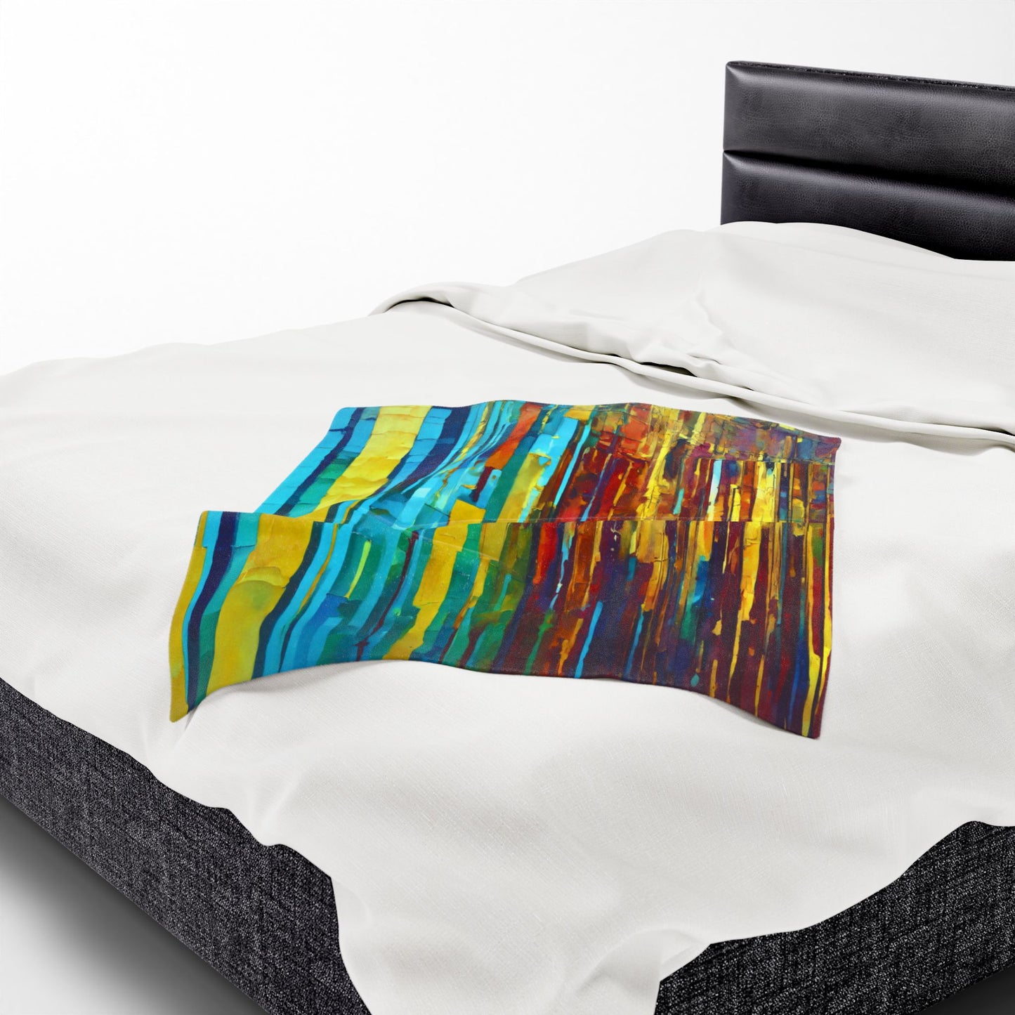Striped Alpha Velveteen Plush Blanket, 30" x 40"