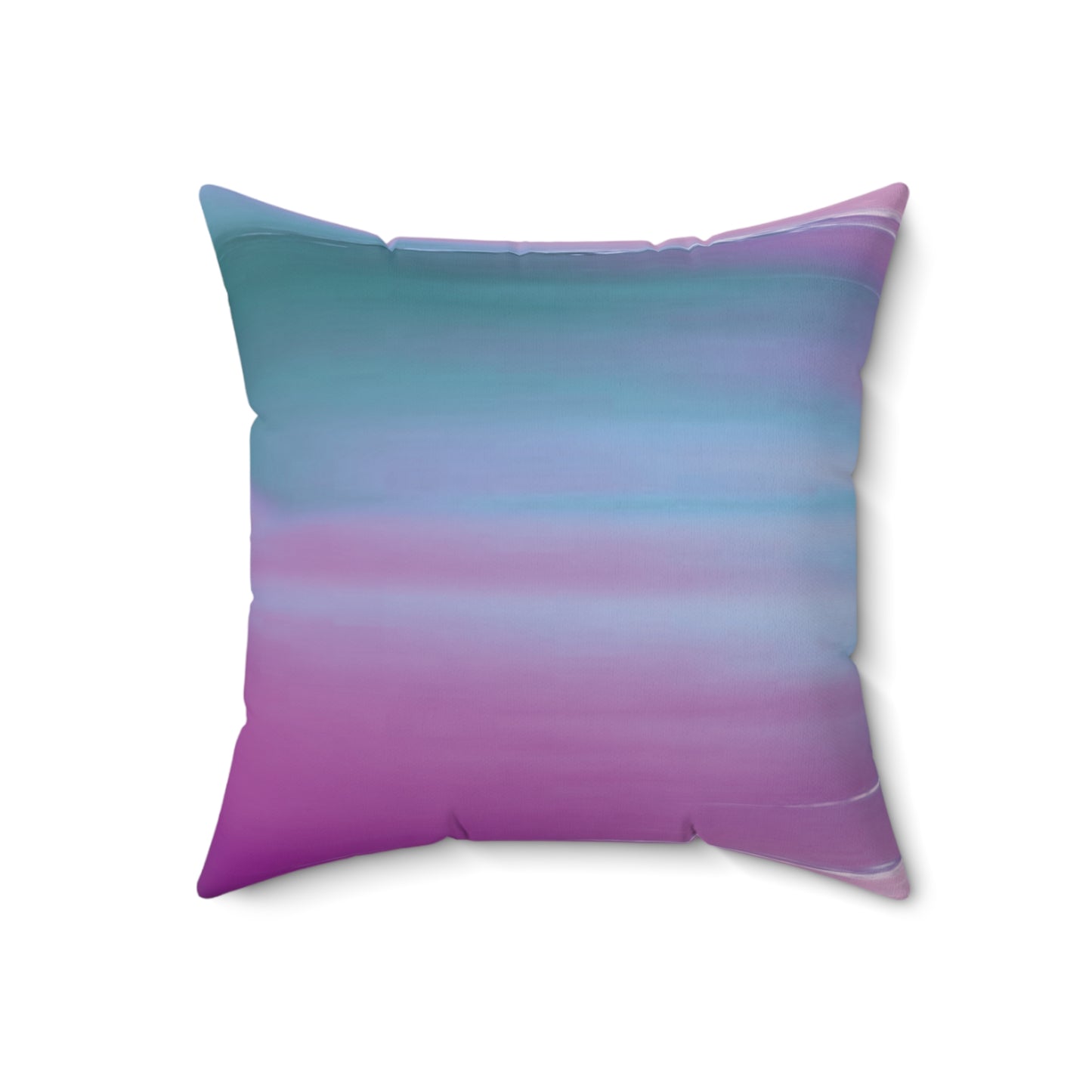 Dark Blue Green Sea Purple Fog 18" x 18" Faux Suede Square Pillow