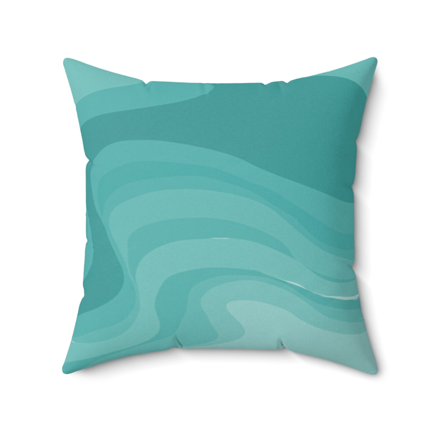 Tif Green Wavey 20" x 20" Faux Suede Square Pillow