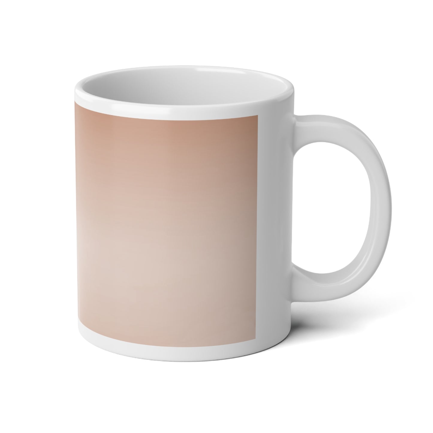 Soft Fade 20 oz White Glossy Jumbo Mug