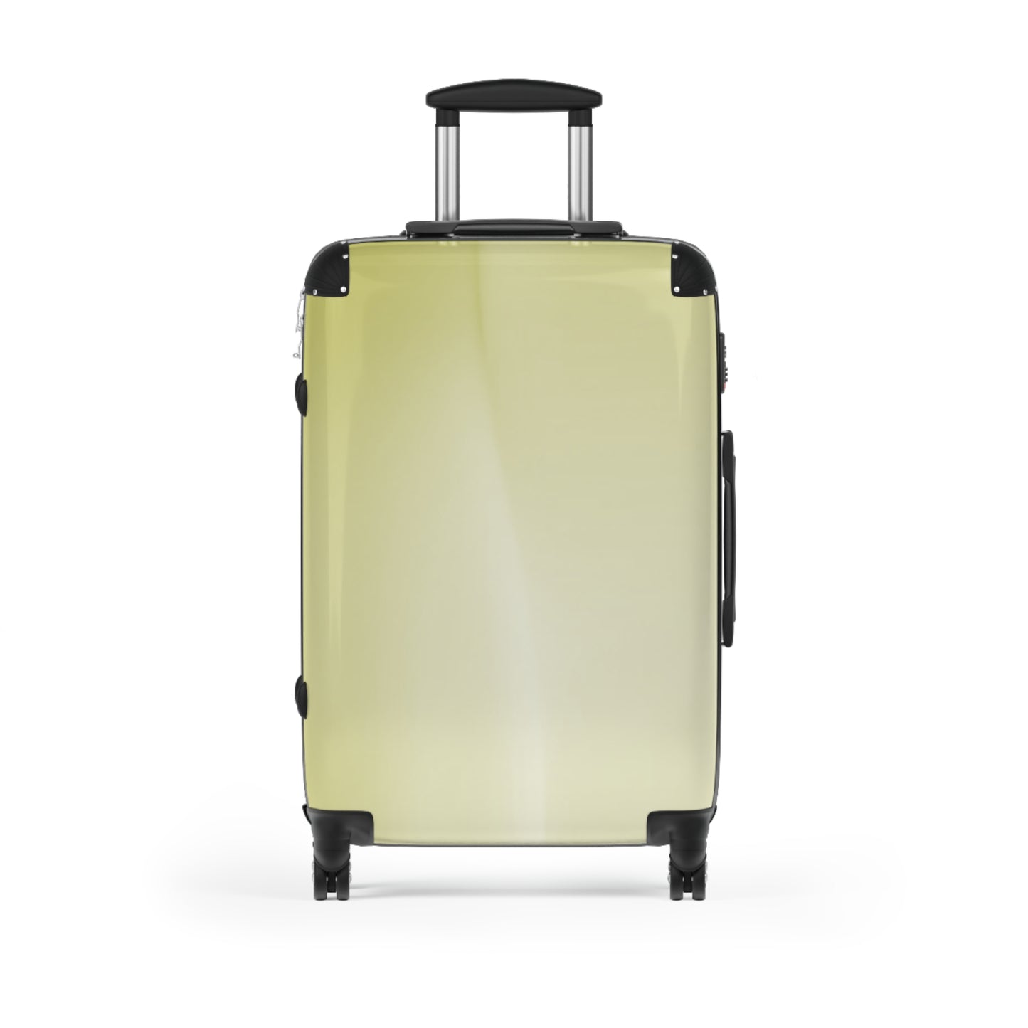 Lemon Fade Medium Suitcase with built in lock, 4 double-wheels, telescopic handle, and ABS back hard-shell