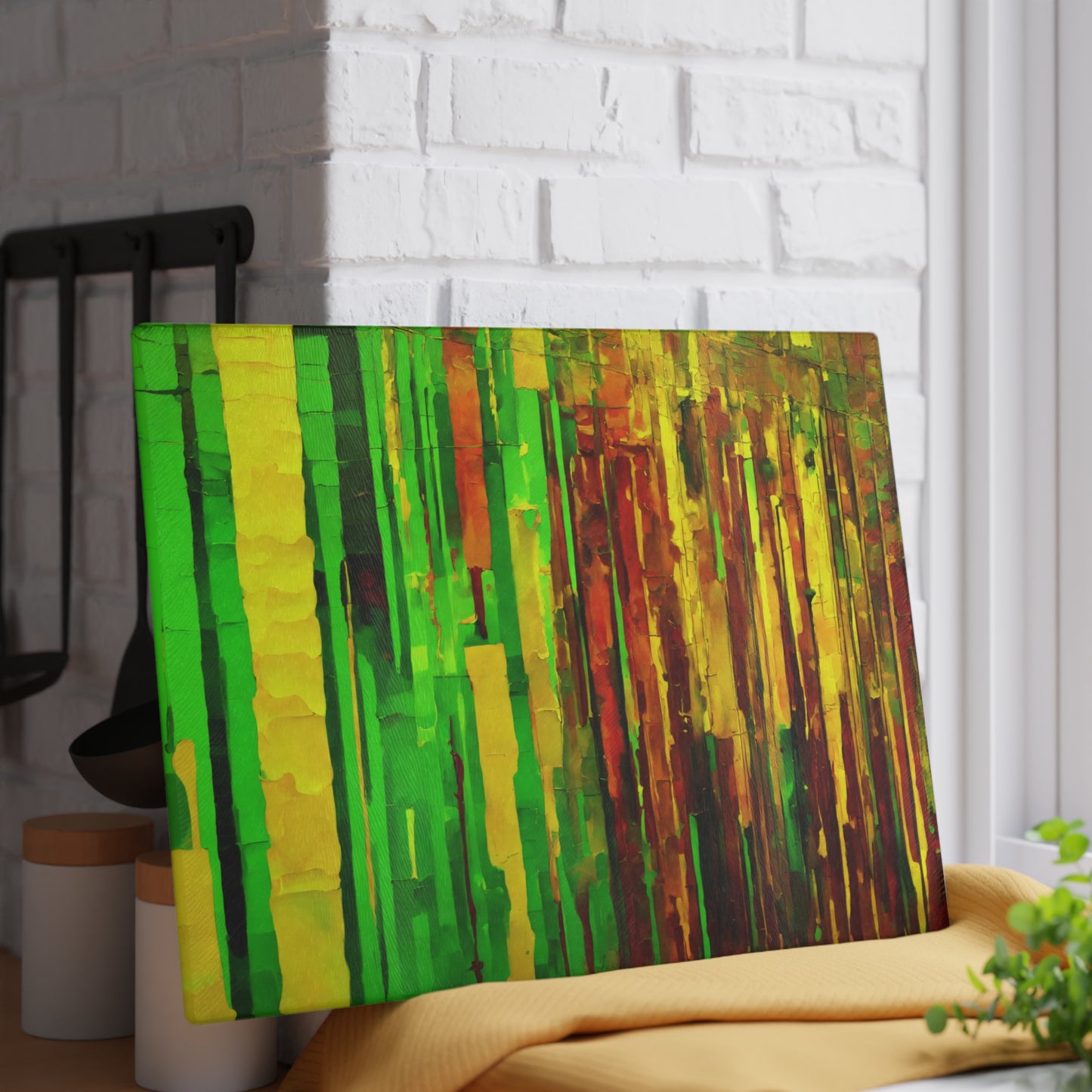 Striped Beta 11" x 15" Glass Cutting Board