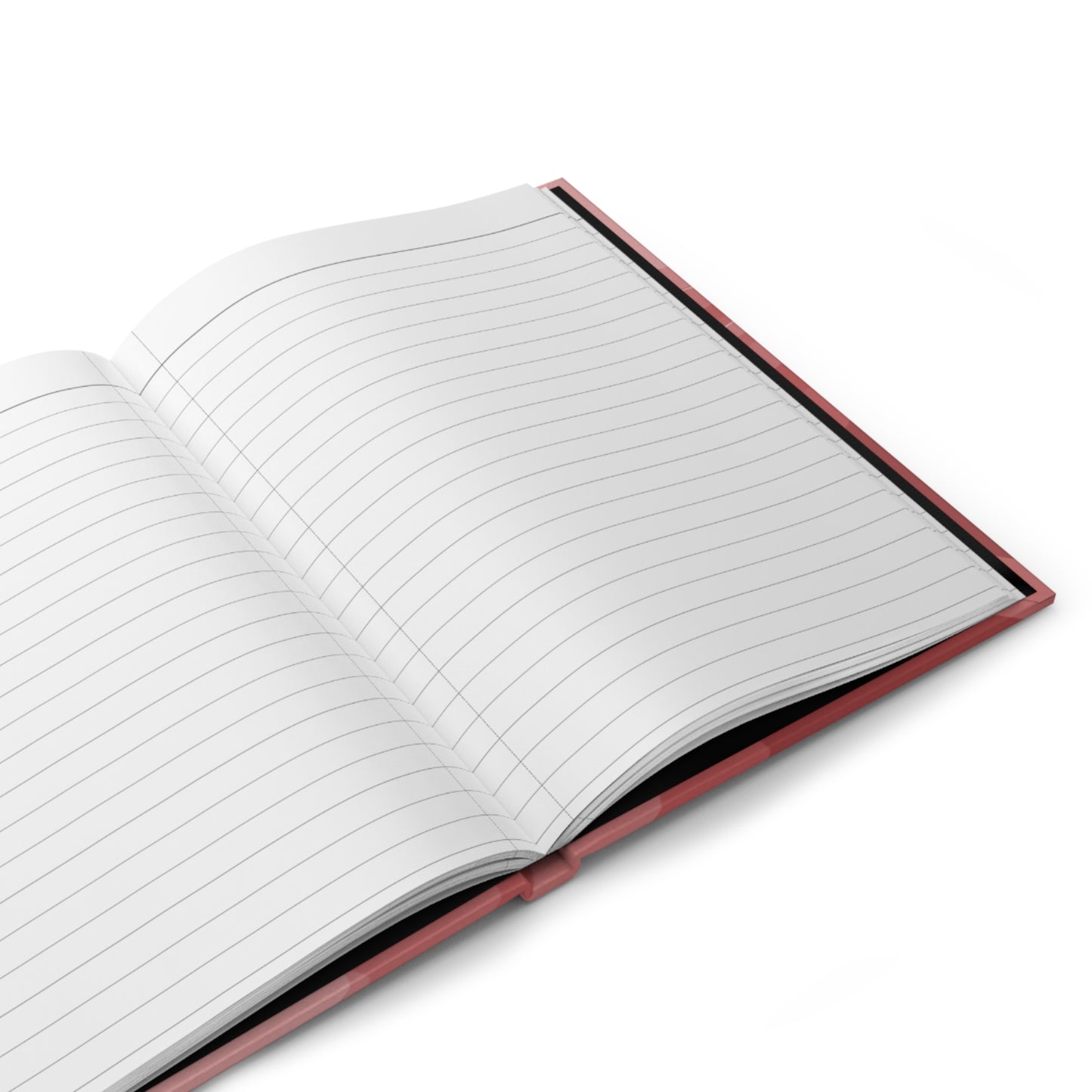 Power Red Wavey 5.75" x 8" Hardcover Journal Matte with 150 lined pages