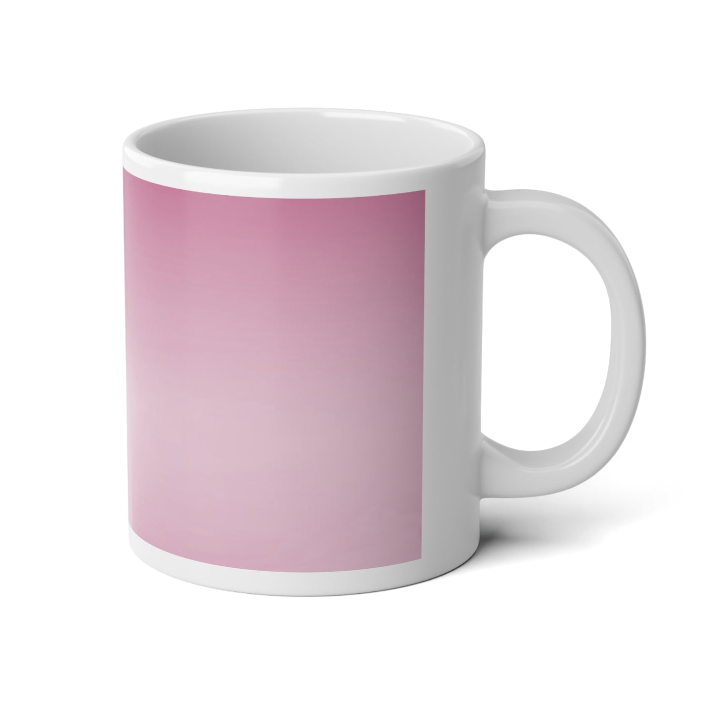 Pink Blush Fade 20 oz White Glossy Jumbo Mug