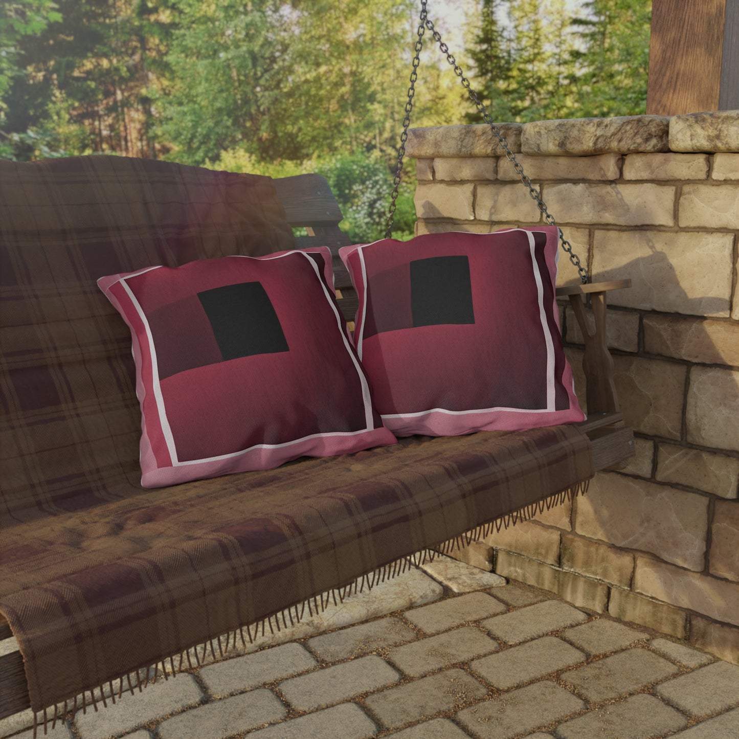 Red Shadow 20" x 20" Outdoor Pillow