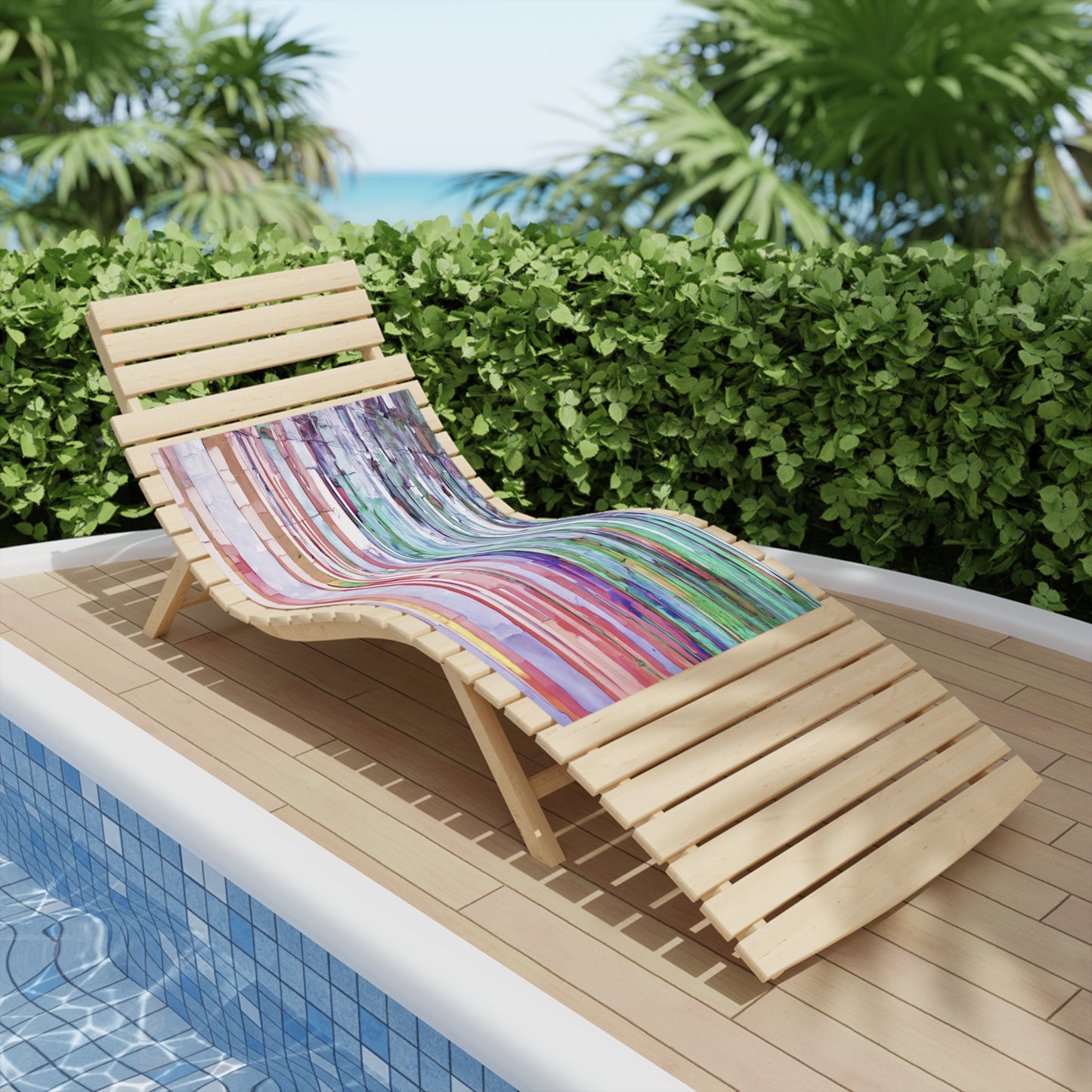 Striped Pastels Beach Towel, 24" x 44"