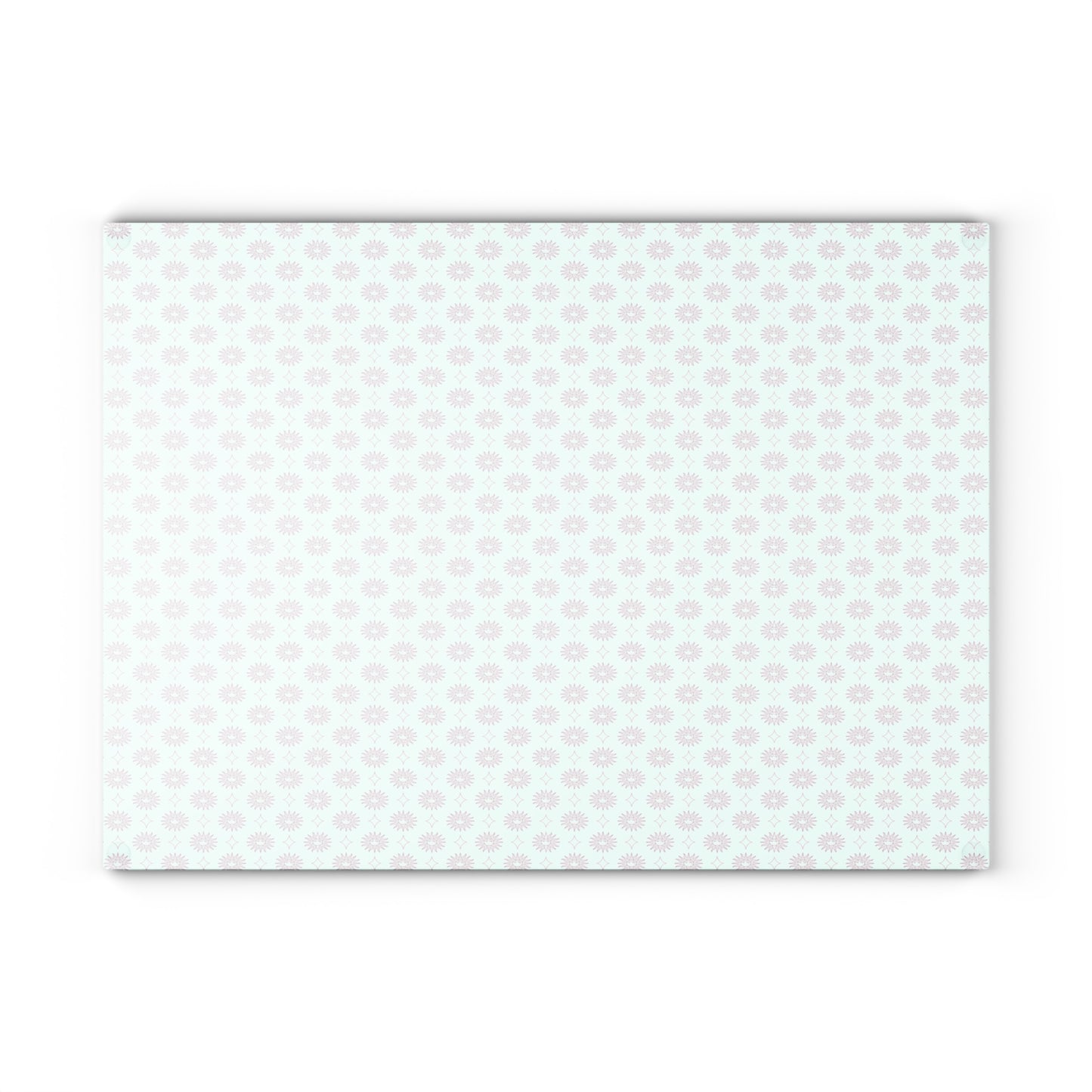 Pink Mornings Star-crossed Bodies Glass Cutting Board, 11" x 15"