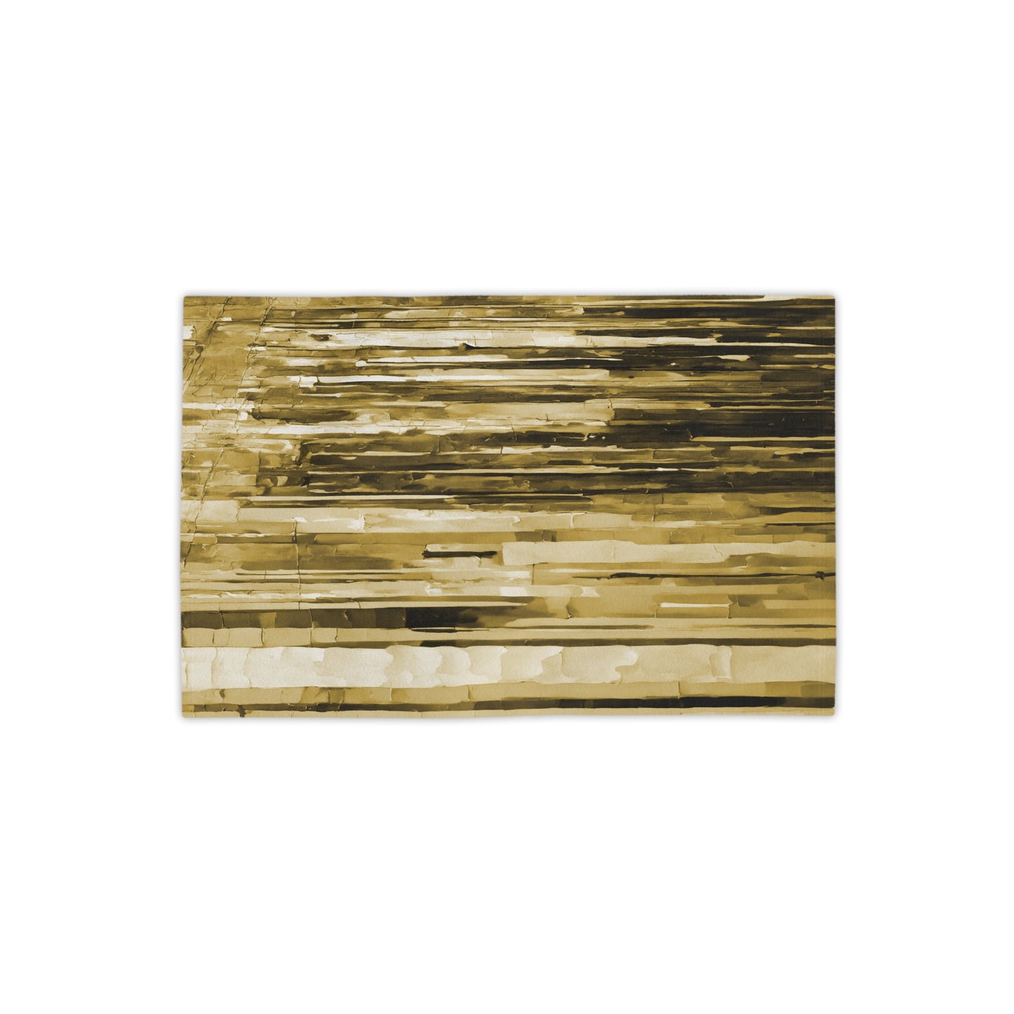 Striped Light Brown Beach Towel, 18" x 27"