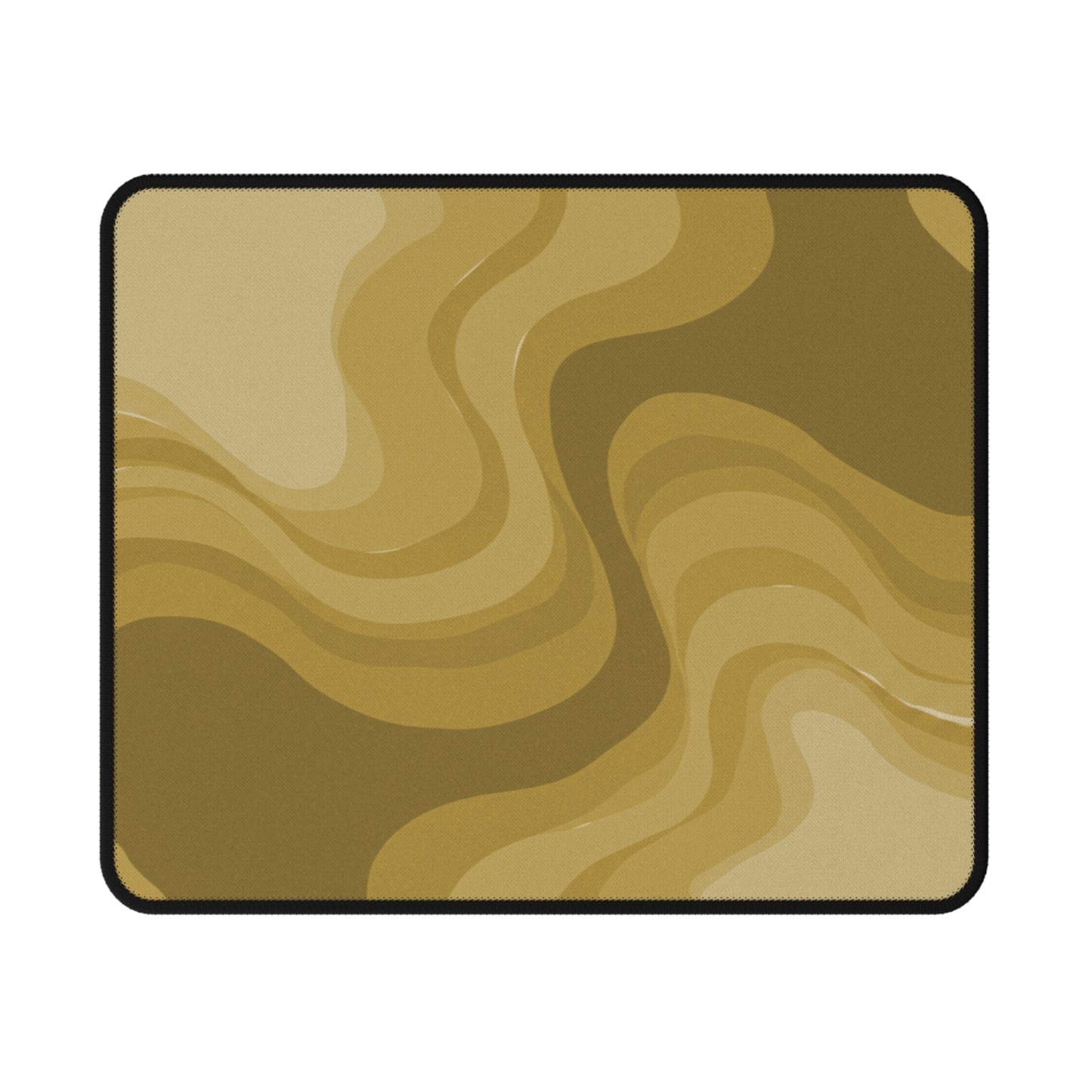 Brown Wavey Non-Slip Gaming Mouse Pad, 9.5" X 8" Rectangle