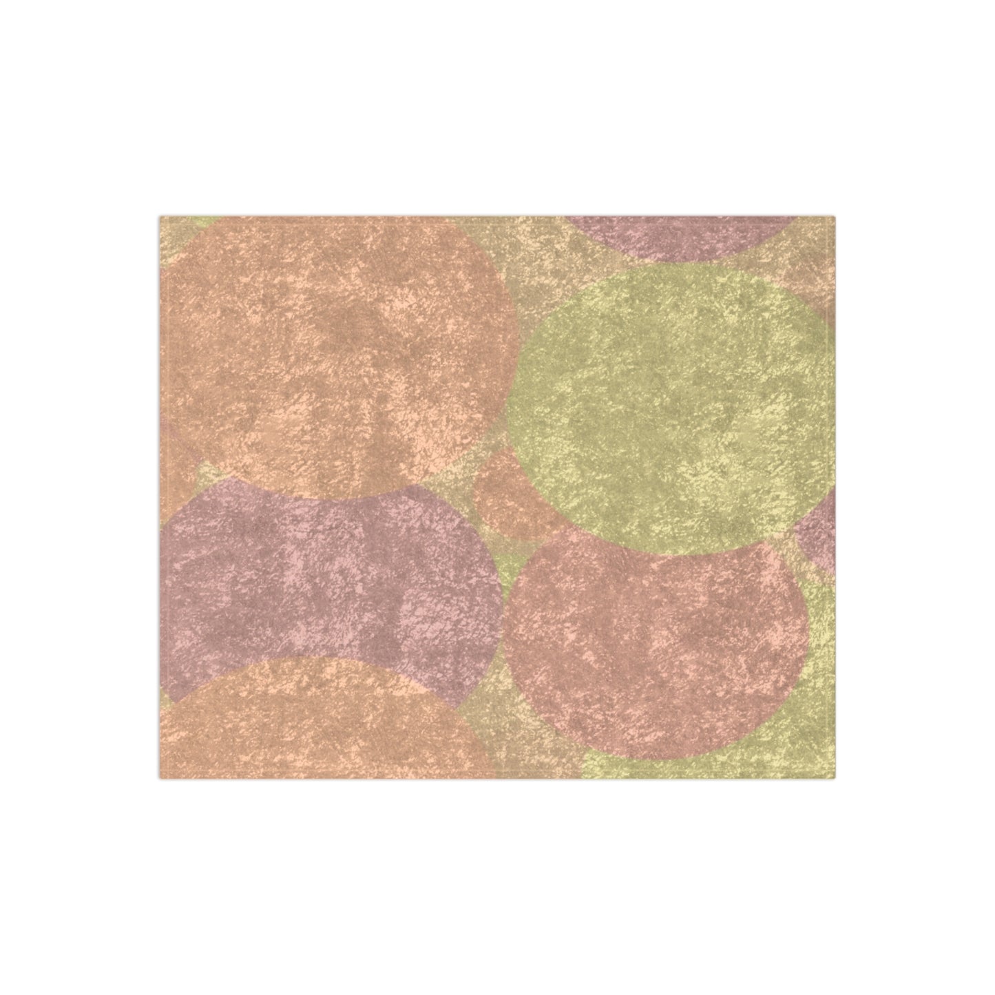 Pastel Hot Peach Patches 50" x 60" Crushed Velvet Blanket