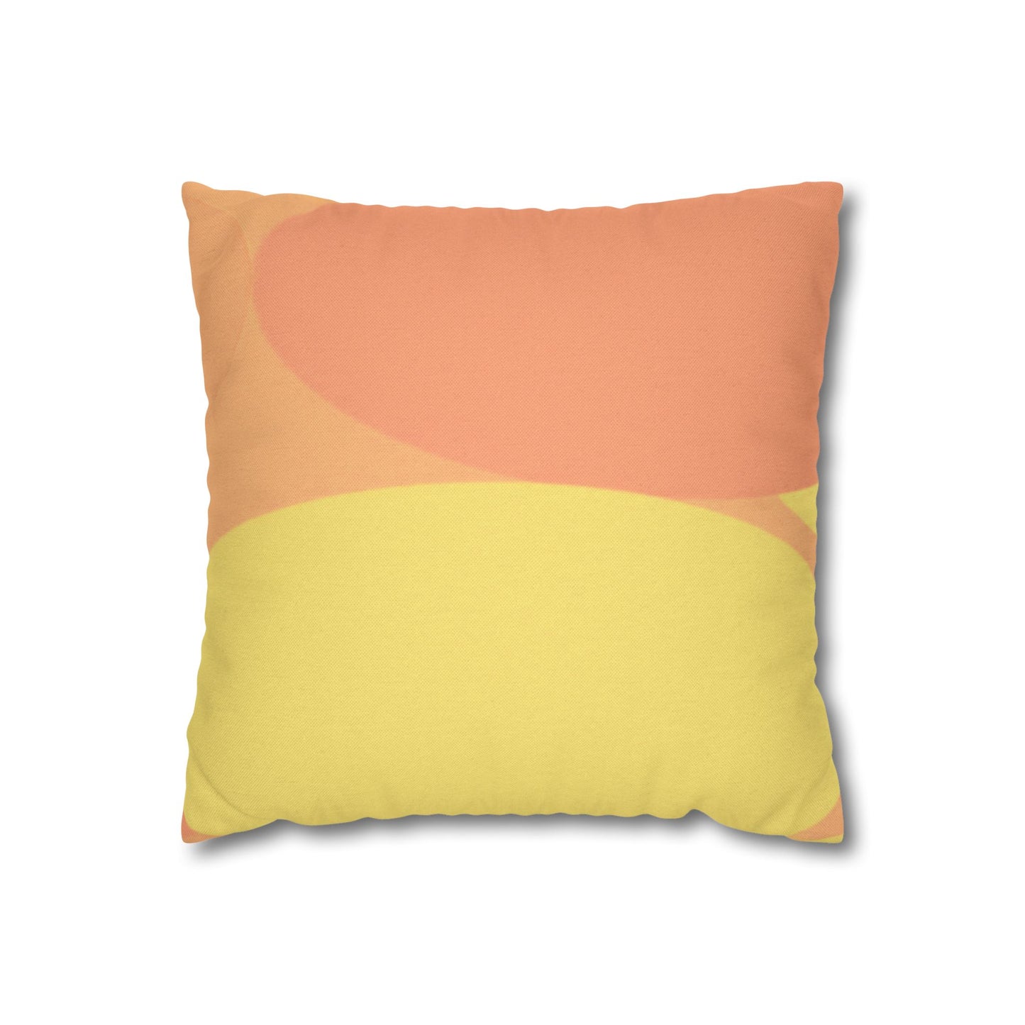 Pastel Bright Oranges Patches Spun Polyester Square Pillowcase, 14" x 14"