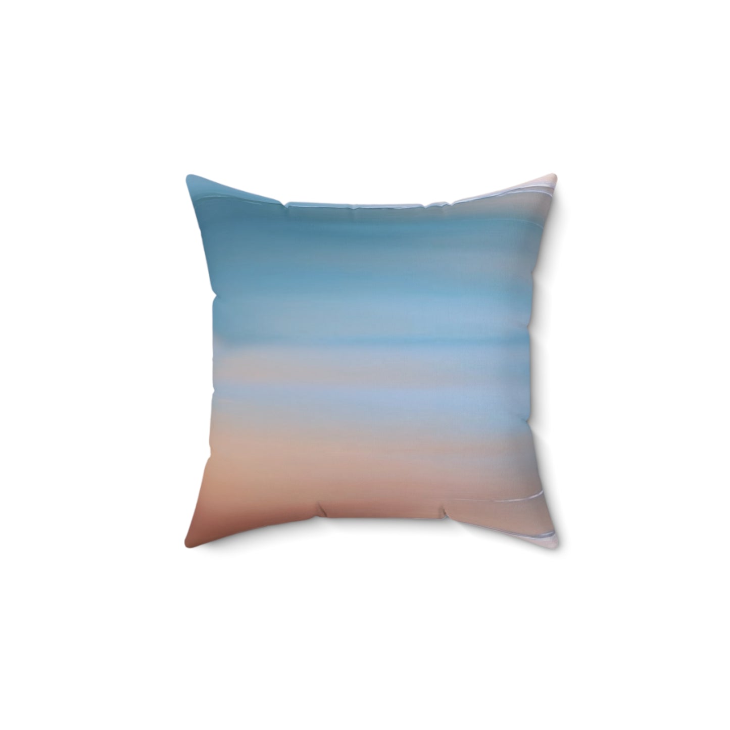 Blue Sea Peach Fog 14" x 14" Faux Suede Square Pillow