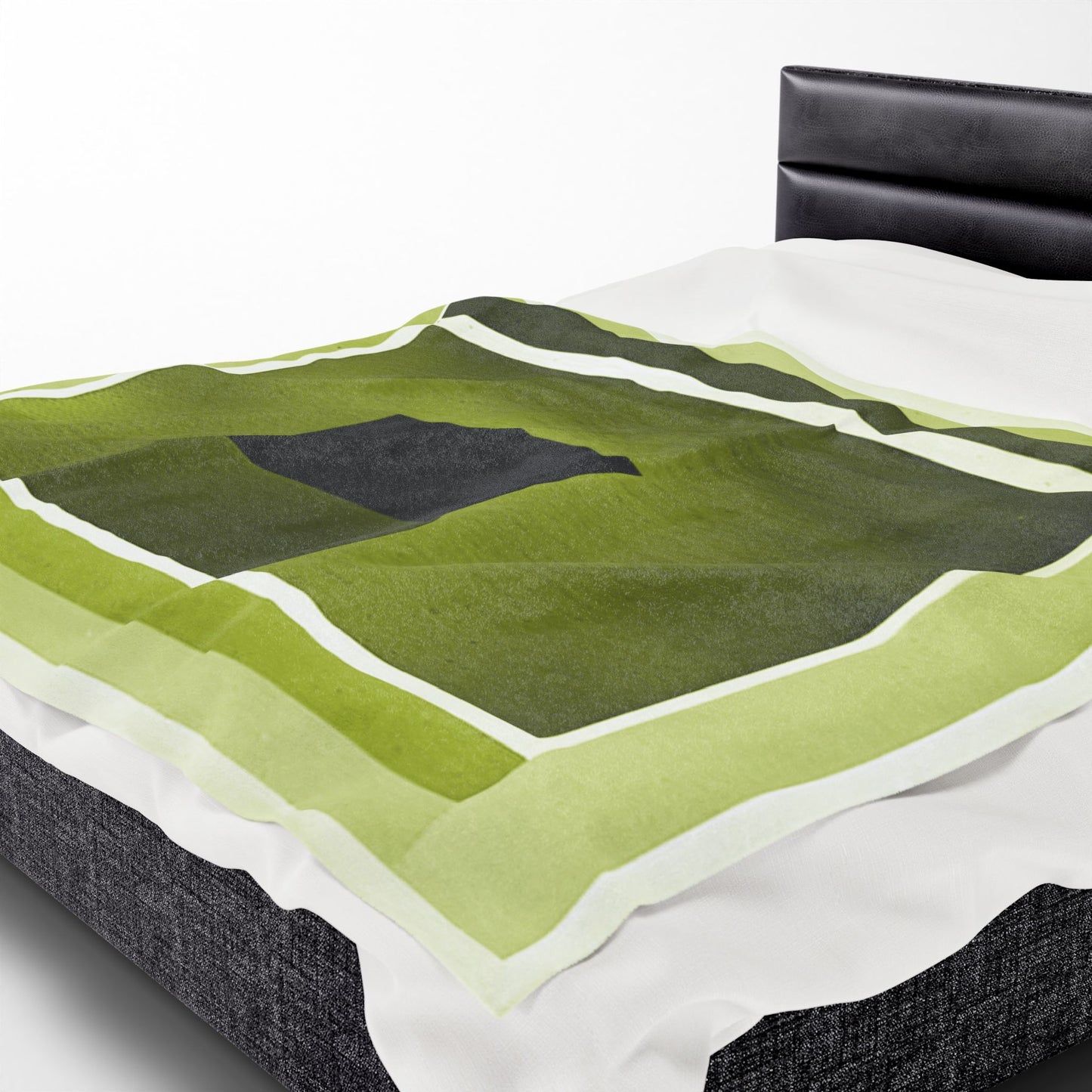 Lemongrass Shadow Velveteen Plush Blanket, 60" x 80"