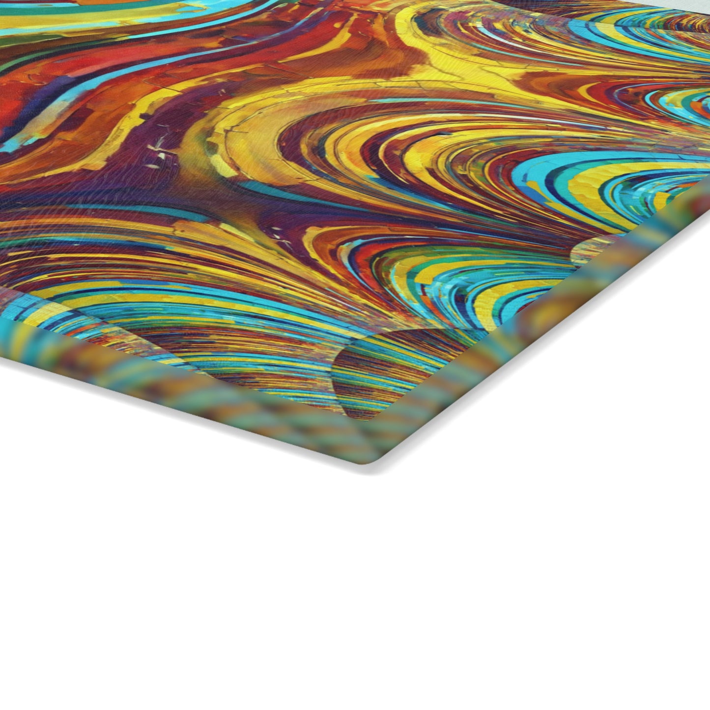 Uzi Spiral Alpha 11" x 15" Glass Cutting Board