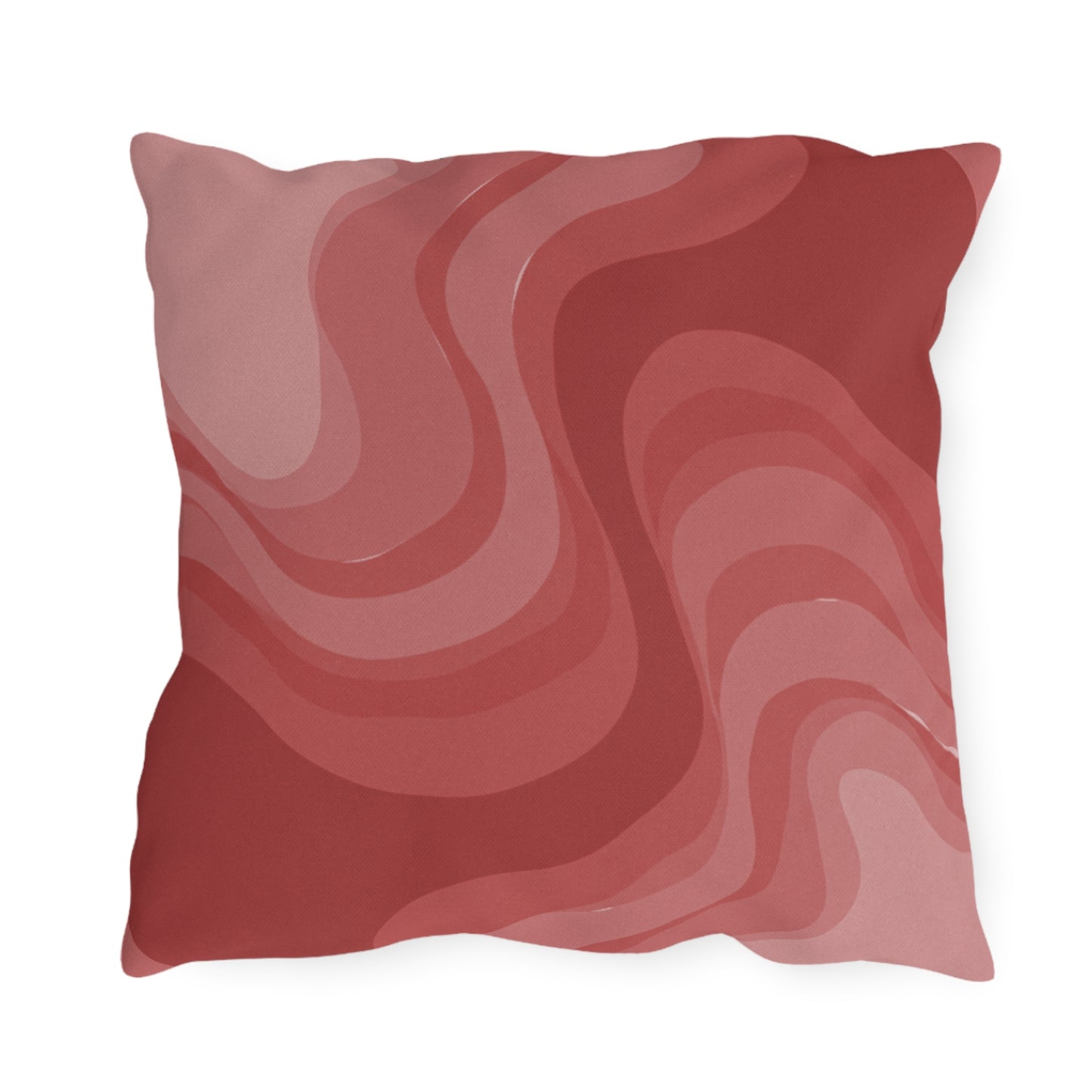Power Red Wavey 18" x 18" Outdoor Pillow