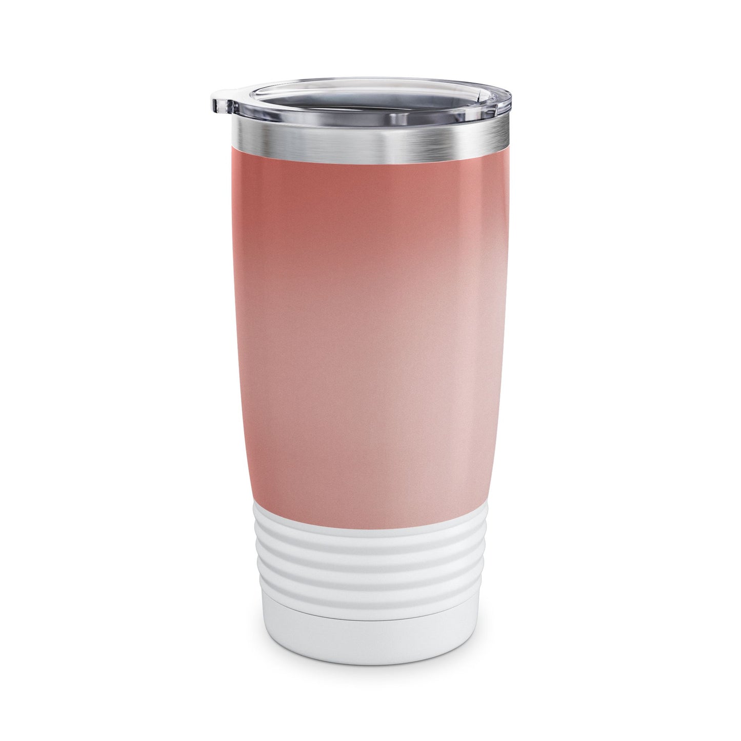 Rose Red Fade Ringneck Tumbler, 20oz in white, steel and black