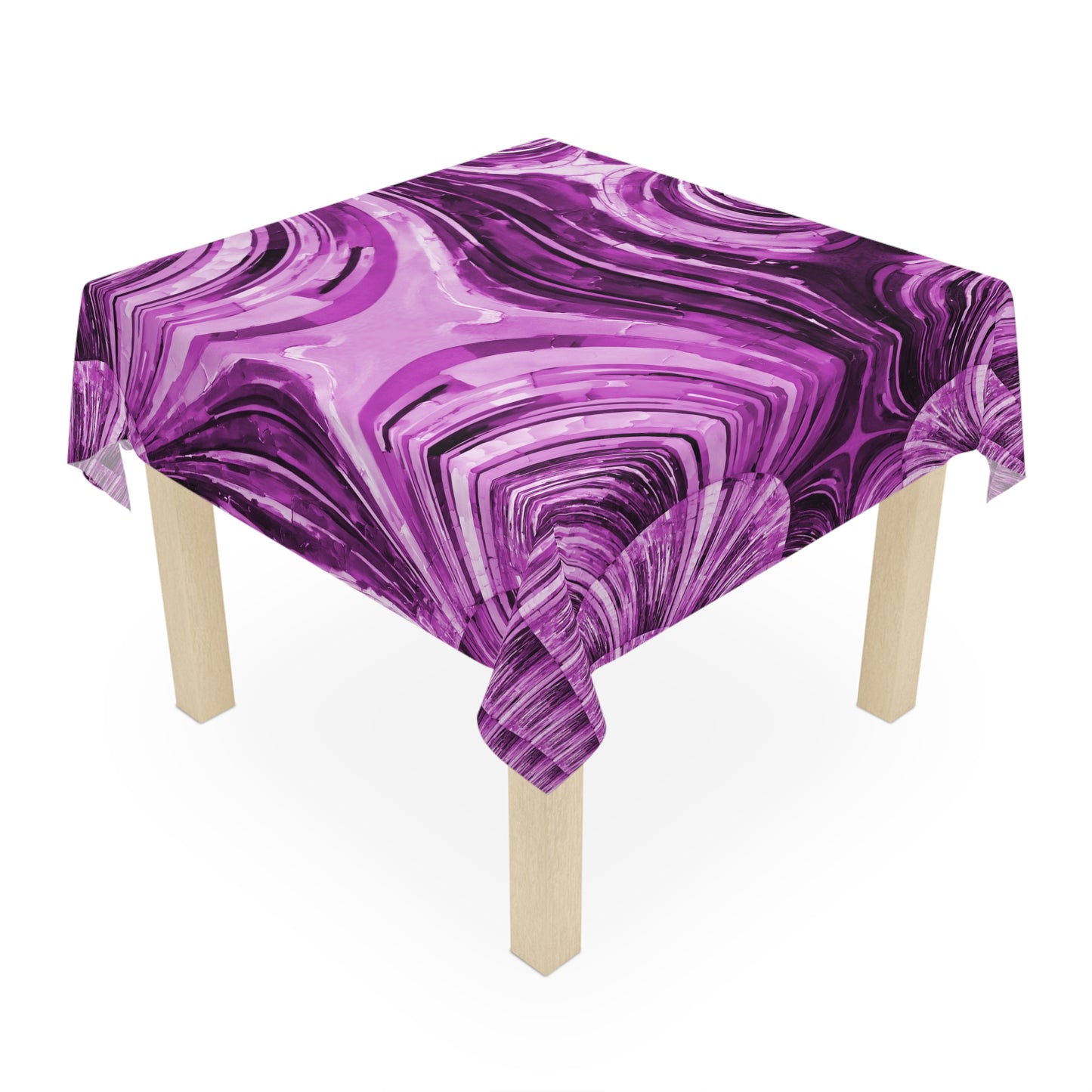 Uzi Spiral Powder Lavender Tablecloth, 55" x 55"