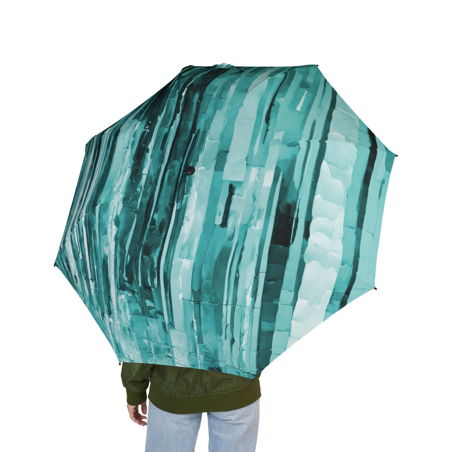 Striped Tif Foldable Umbrella - Compact & Chic