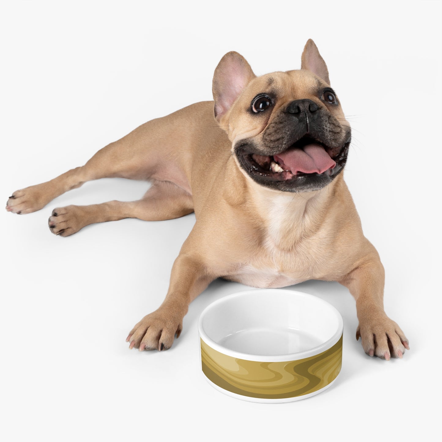 Brown Wavey 16 oz Pet Bowl