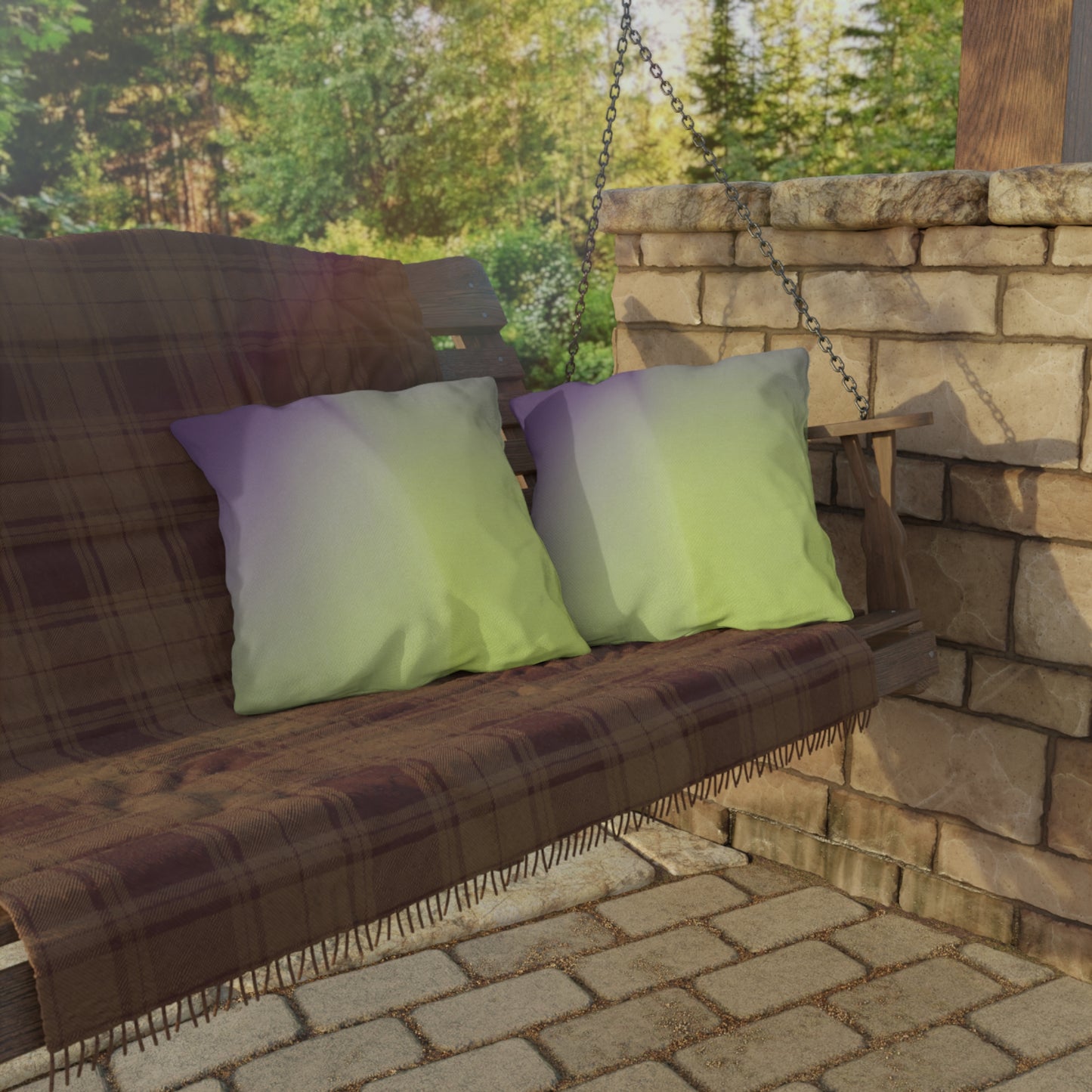 Purple Golden Fade 18" x 18" Outdoor Pillow