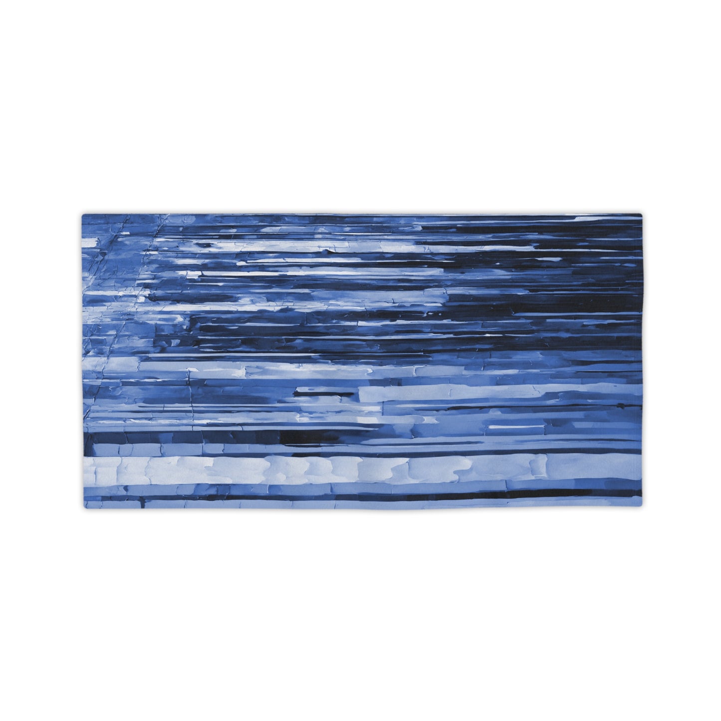 Striped Deep Blue Beach Towel, 24" x 44"