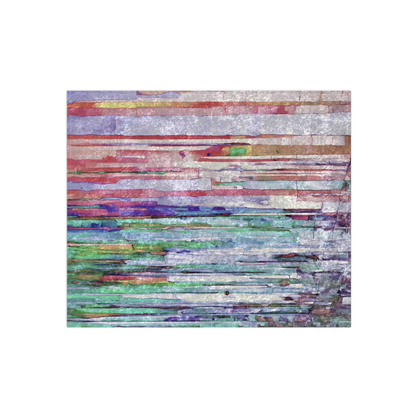 Striped Pastels 50" x 60" Crushed Velvet Blanket