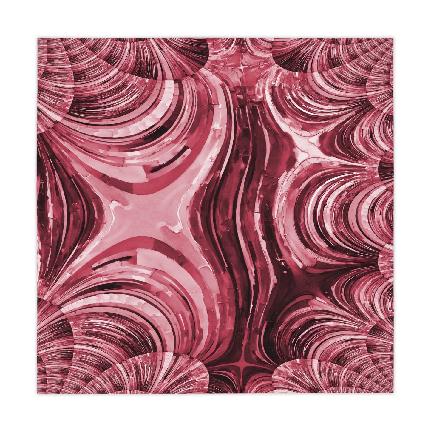 Uzi Spiral Ruby Tablecloth, 55" x 55"