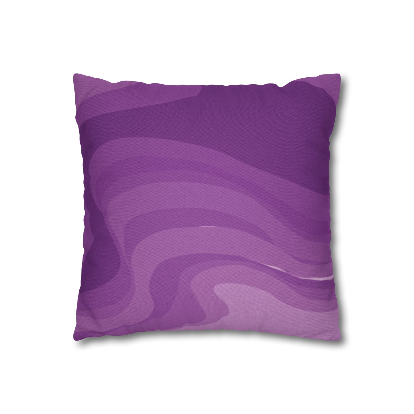 Wavey Purple Wavey Spun Polyester Square Pillowcase, 14" x 14"