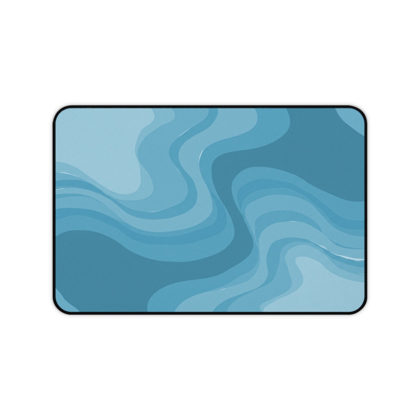 Sky Blue Wavey 12" x 18" Desk Mat