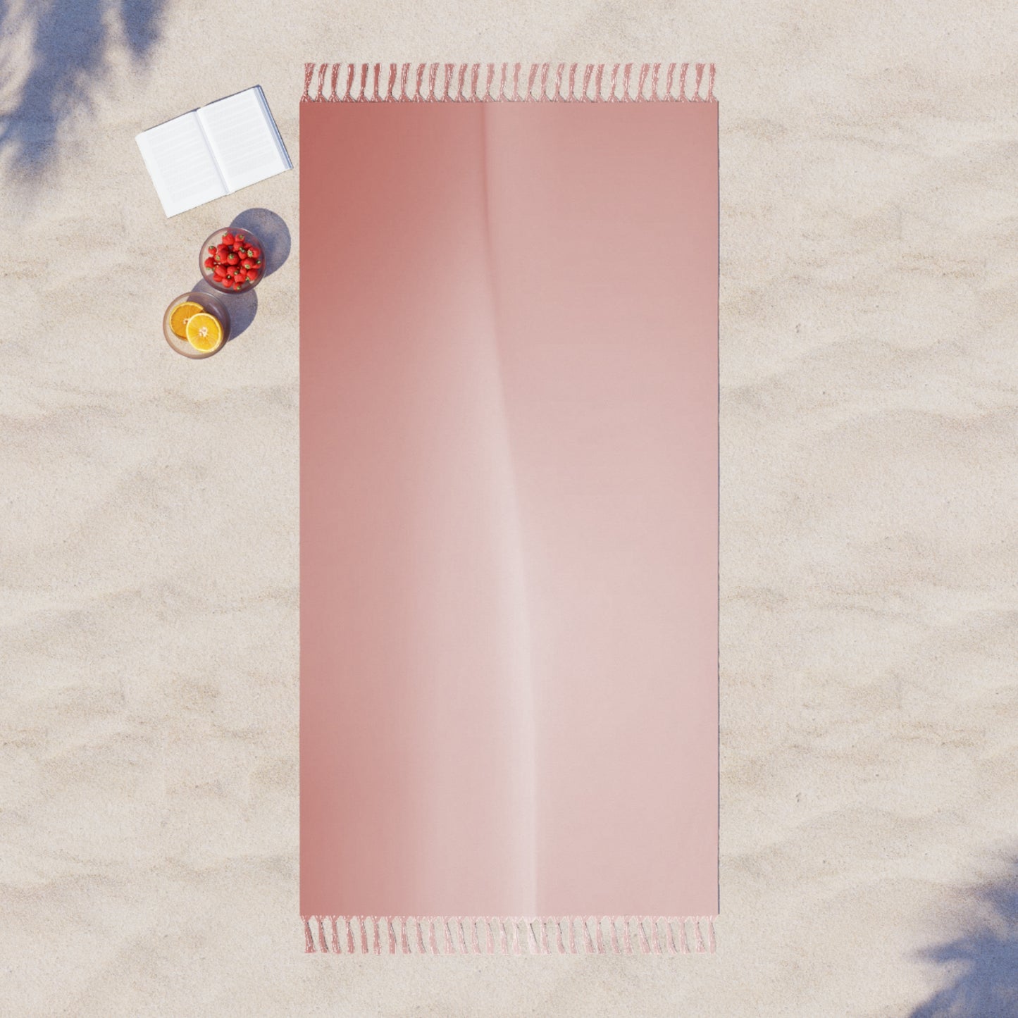 Rose Red Fade 38" × 81" Boho Beach Cloth