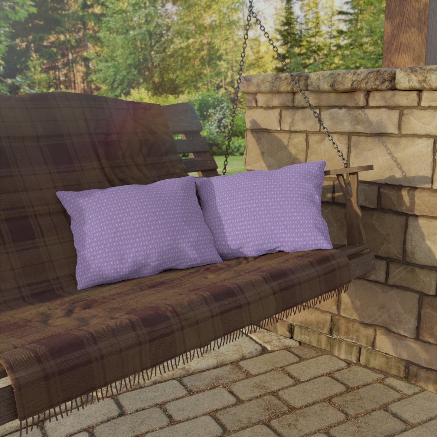 Lavender Star-crossed Bodies Outdoor Pillow, 20" x 14"