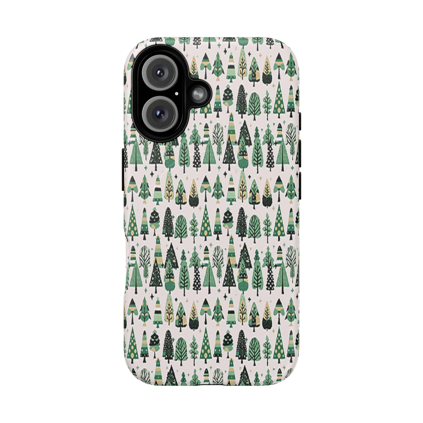 Mini Vintage Green Trees Iphone 16 Tough Magnetic Cases