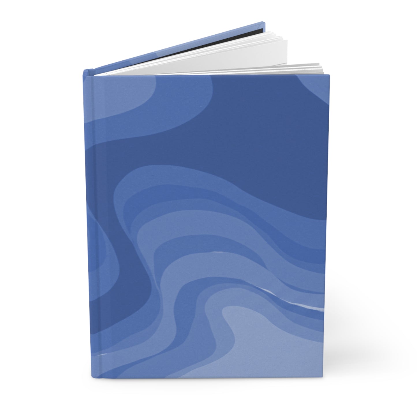 Deep Blue Wavey 5.75" x 8" Hardcover Journal Matte with 150 lined pages